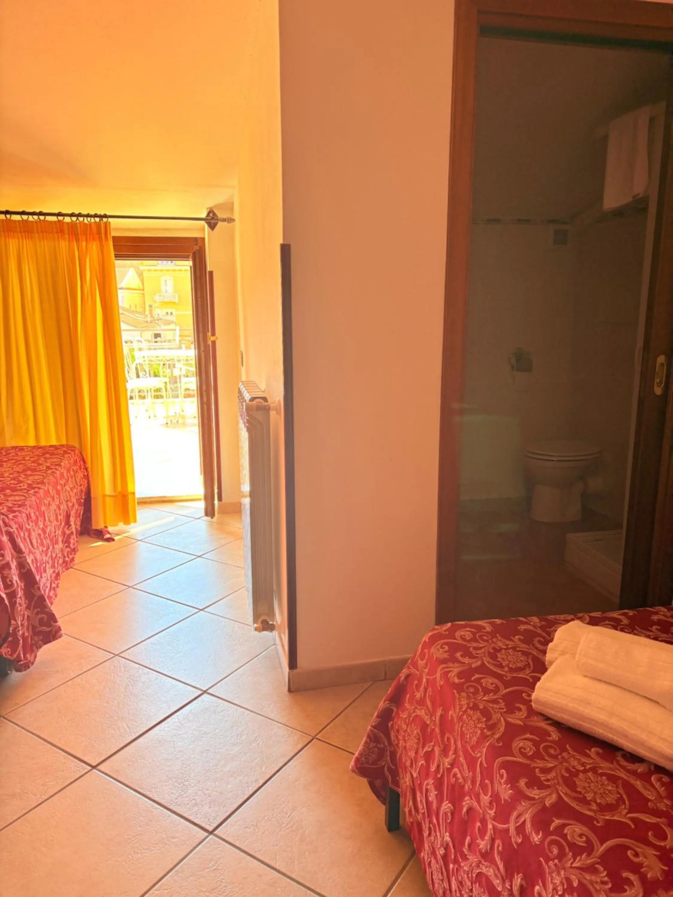 Bed in Hotel Savoia