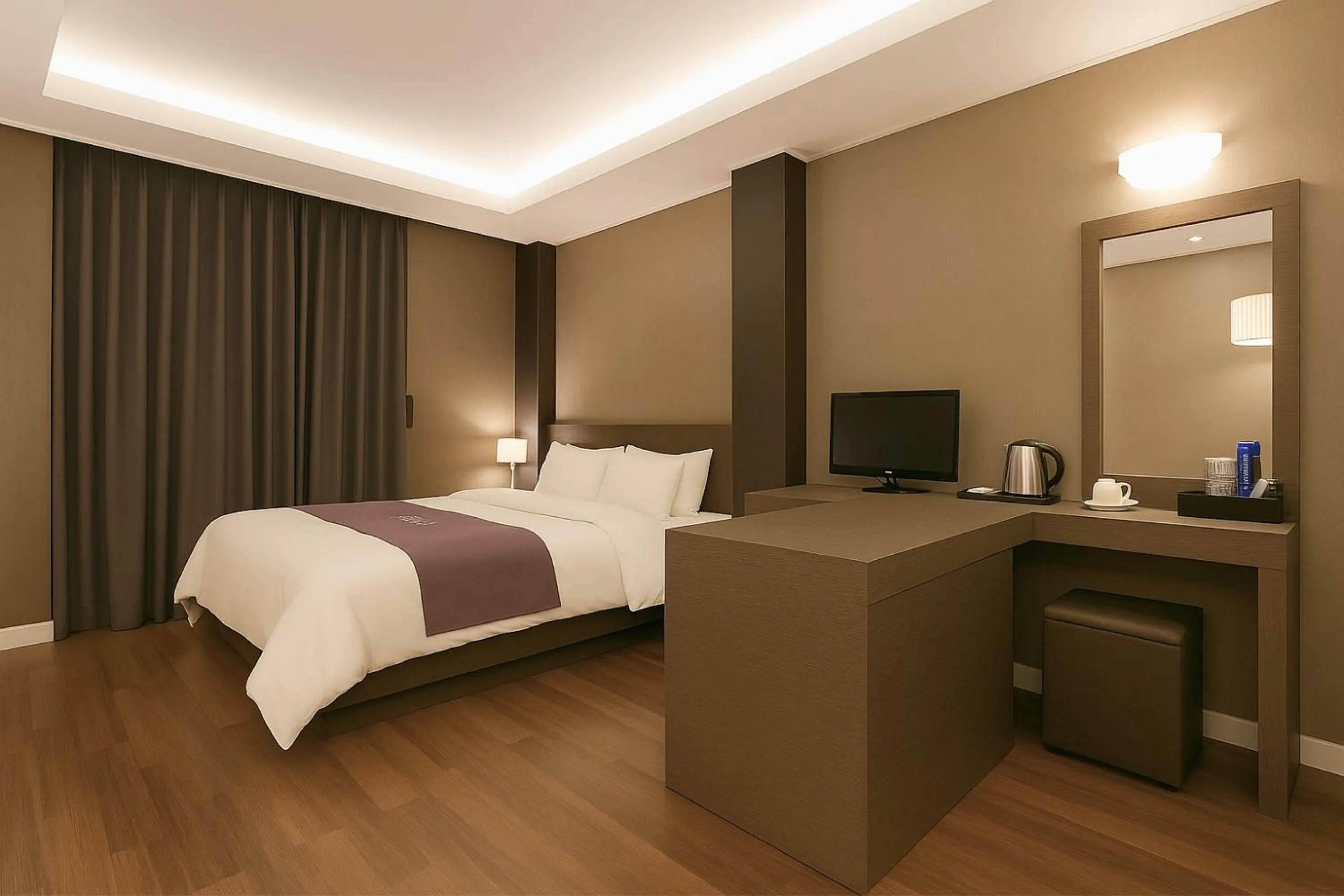 Bed in Seosan Modern Hotel