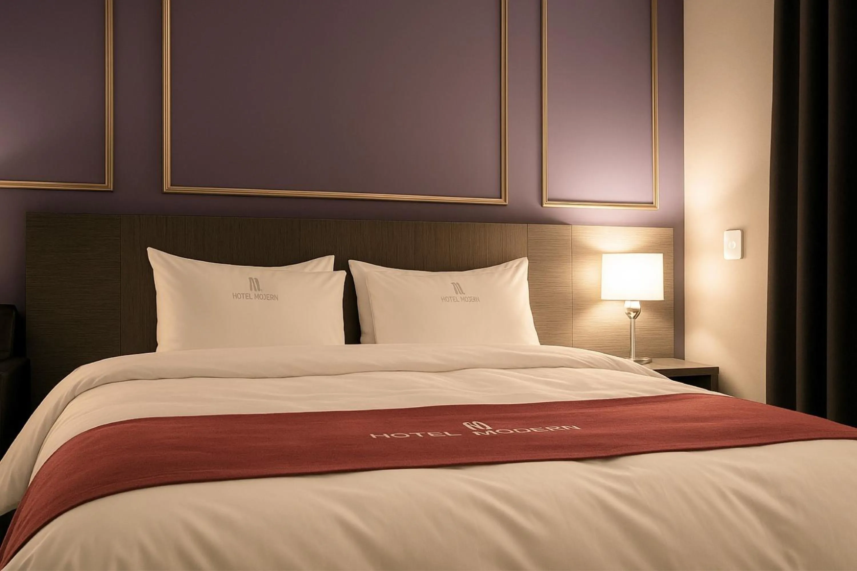 Bed in Seosan Modern Hotel