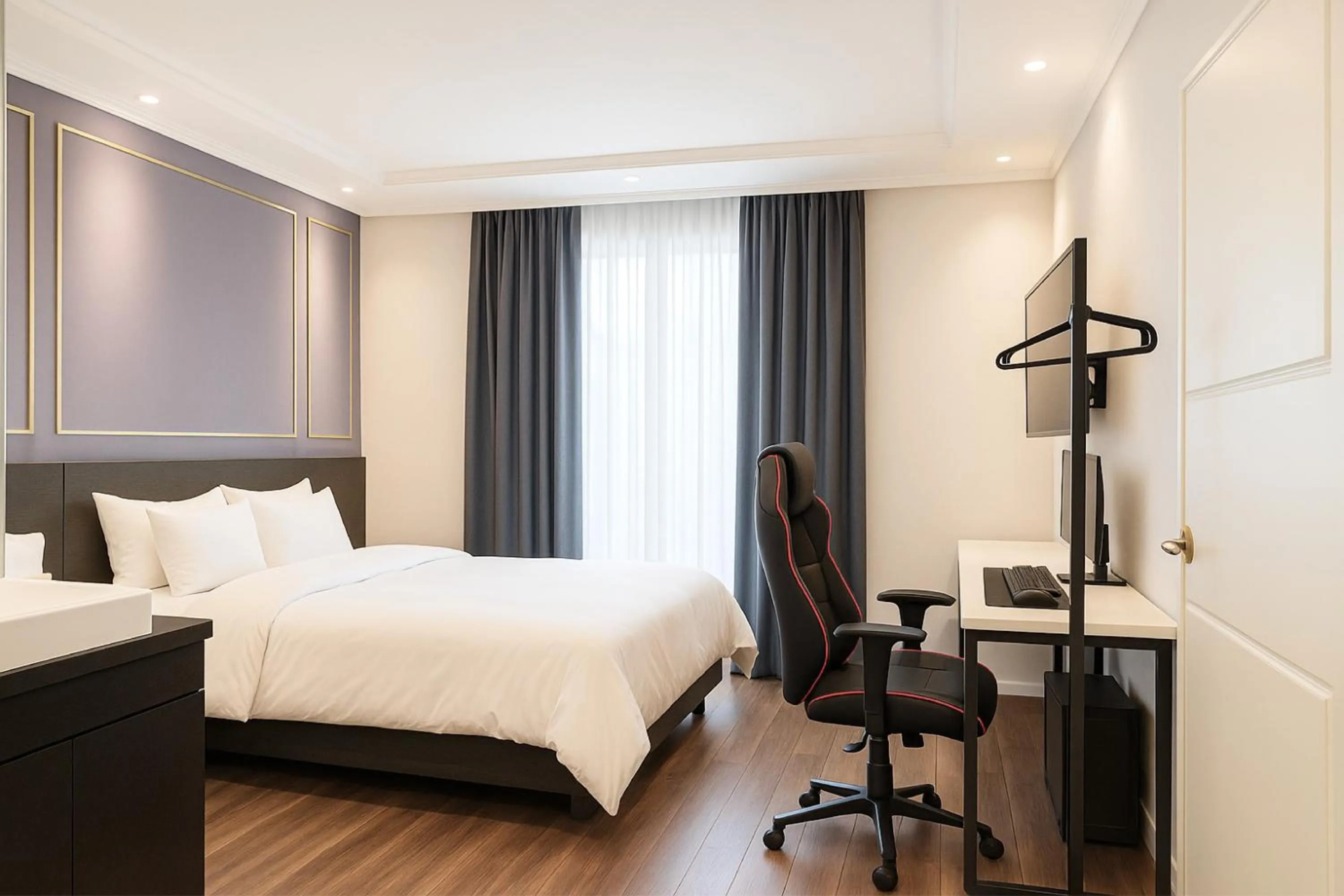 Bed in Seosan Modern Hotel