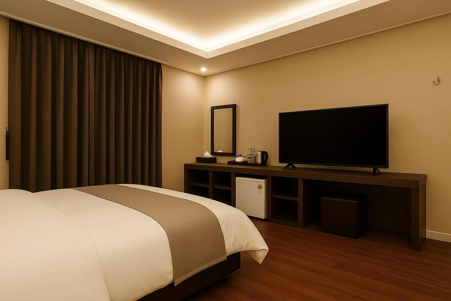 Bed in Seosan Modern Hotel