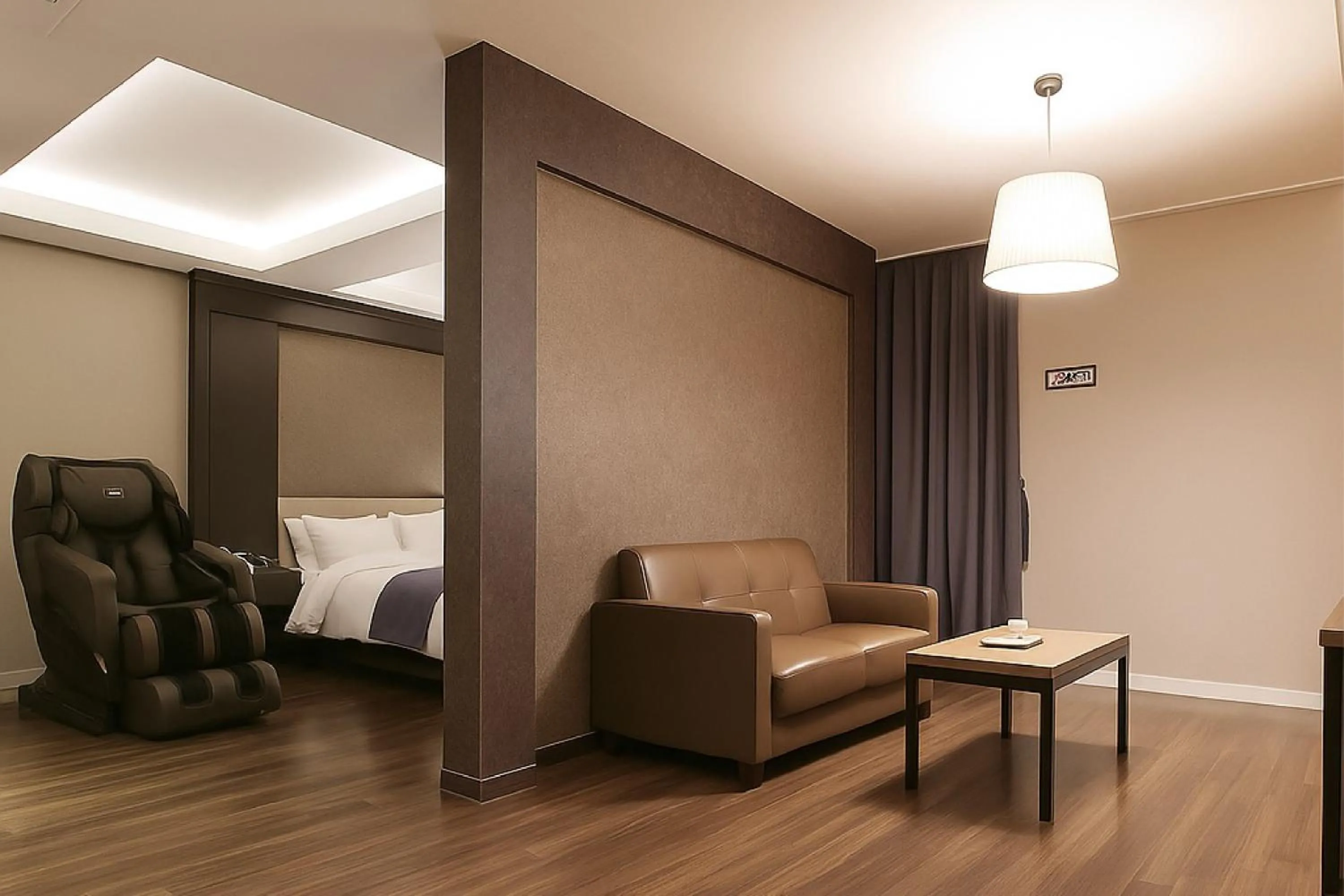 Bed in Seosan Modern Hotel