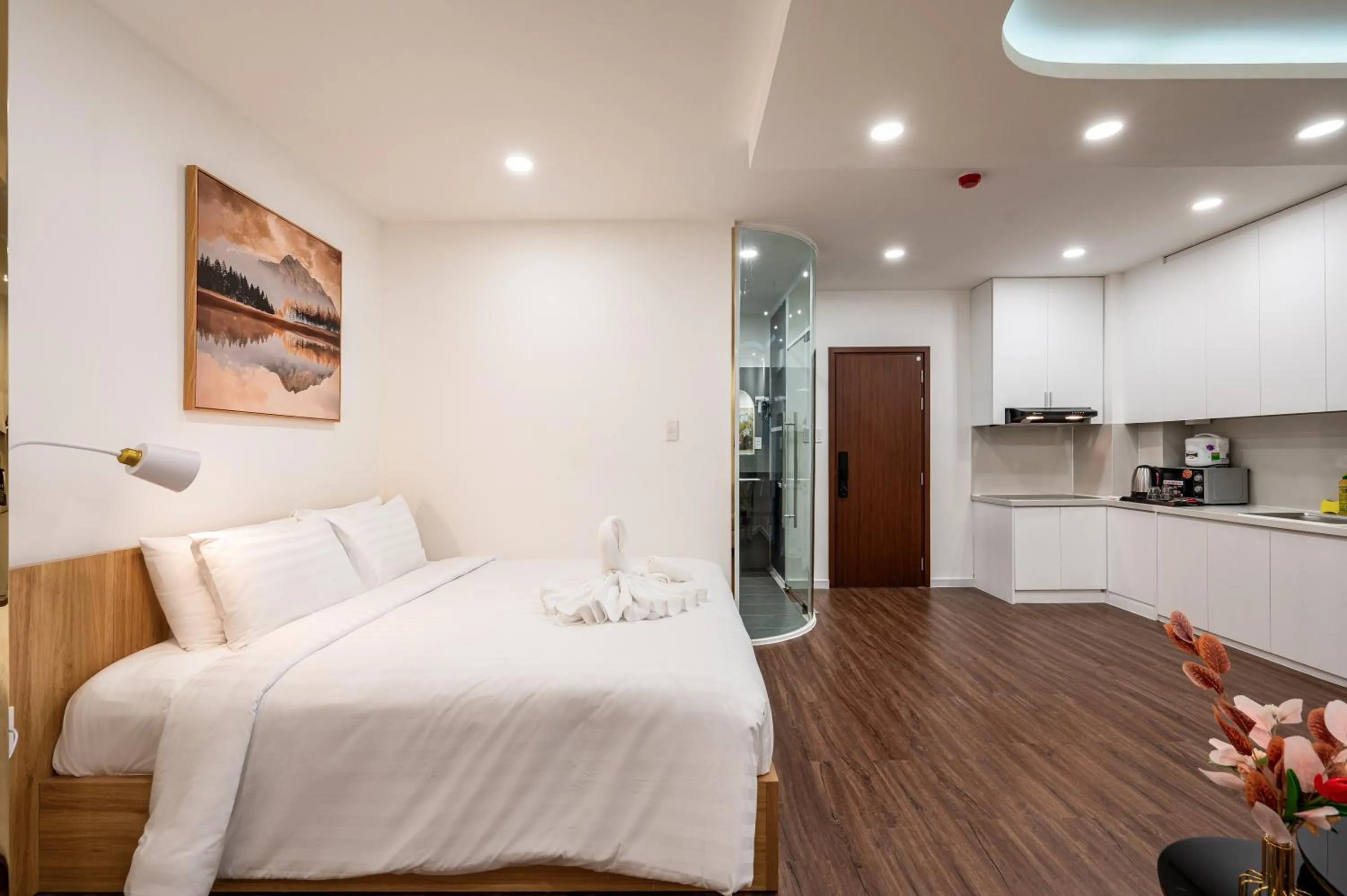 Photo of the whole room, Bed in A Boi Apartment at District 3