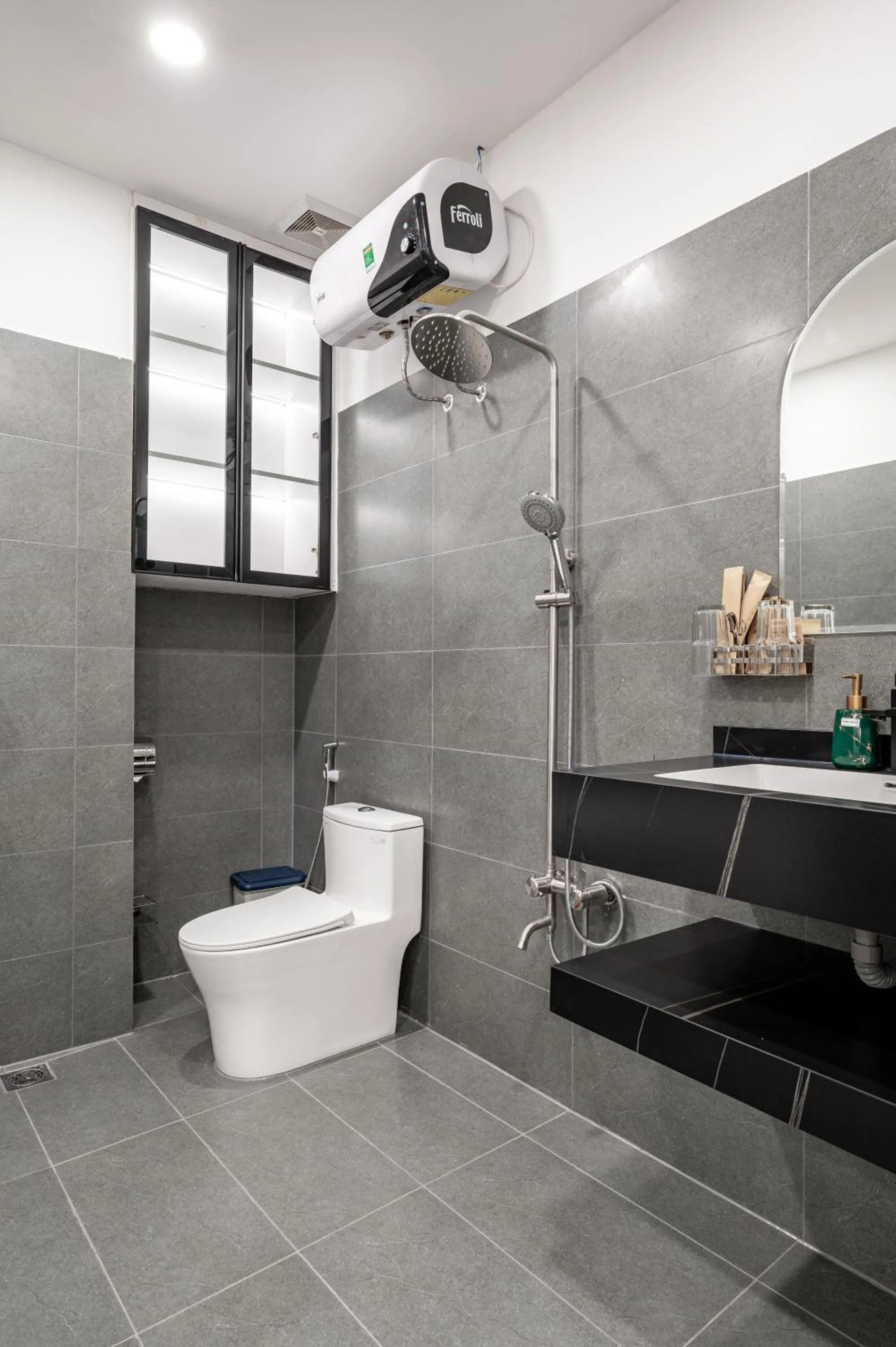 Shower in A Boi Apartment at District 3