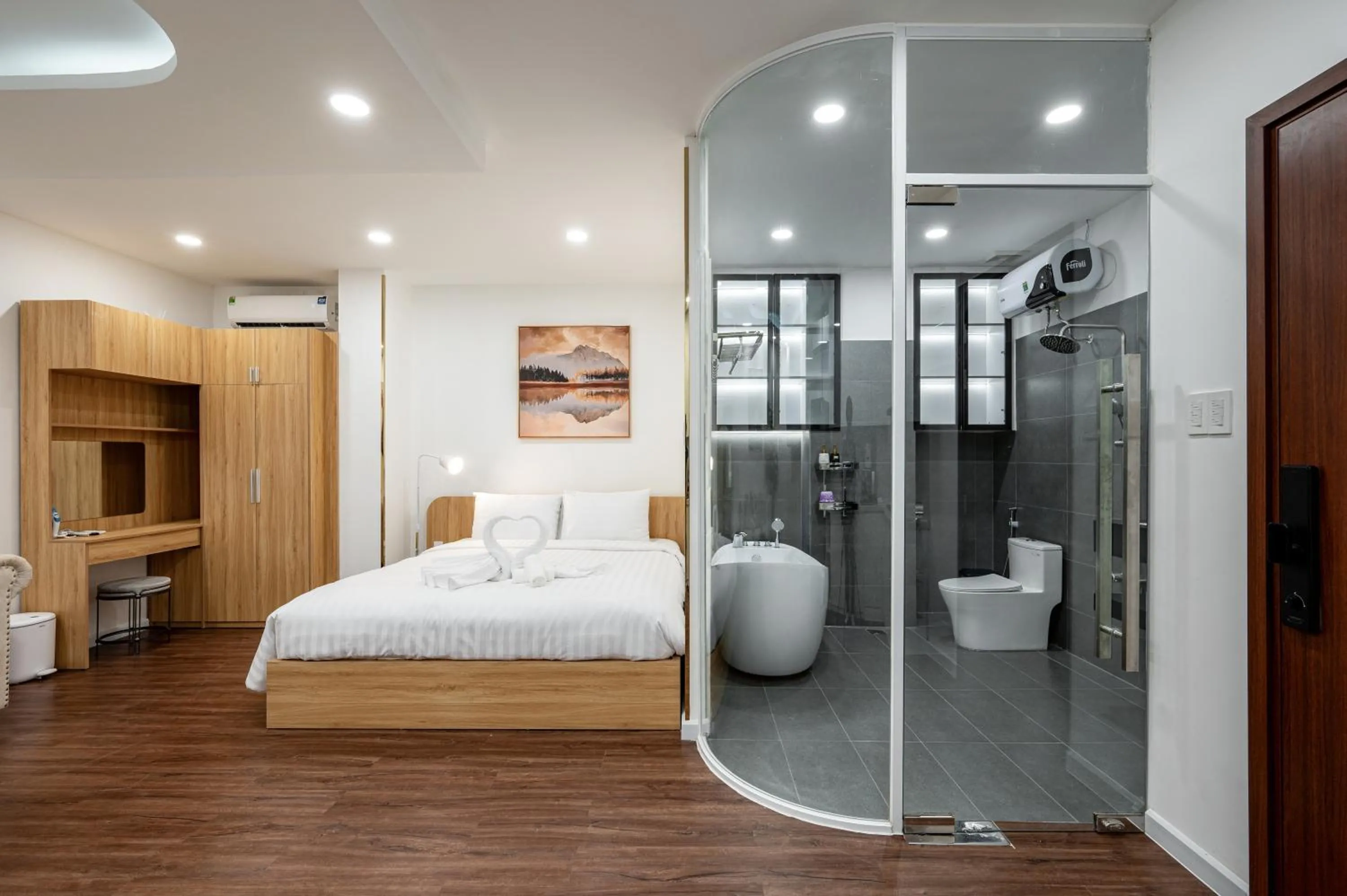 Shower, Bed in A Boi Apartment at District 3