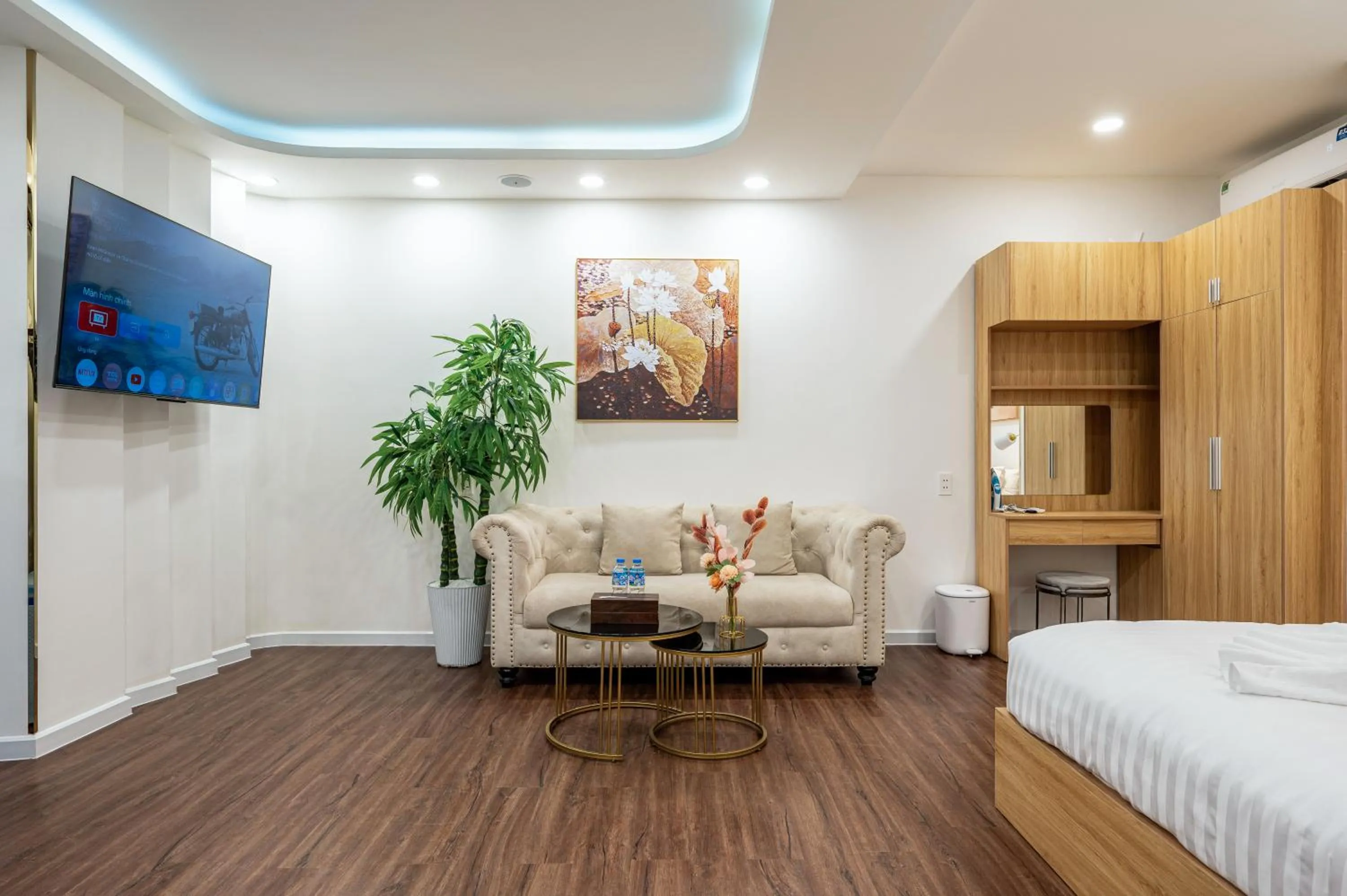 TV and multimedia, Bed in A Boi Apartment at District 3
