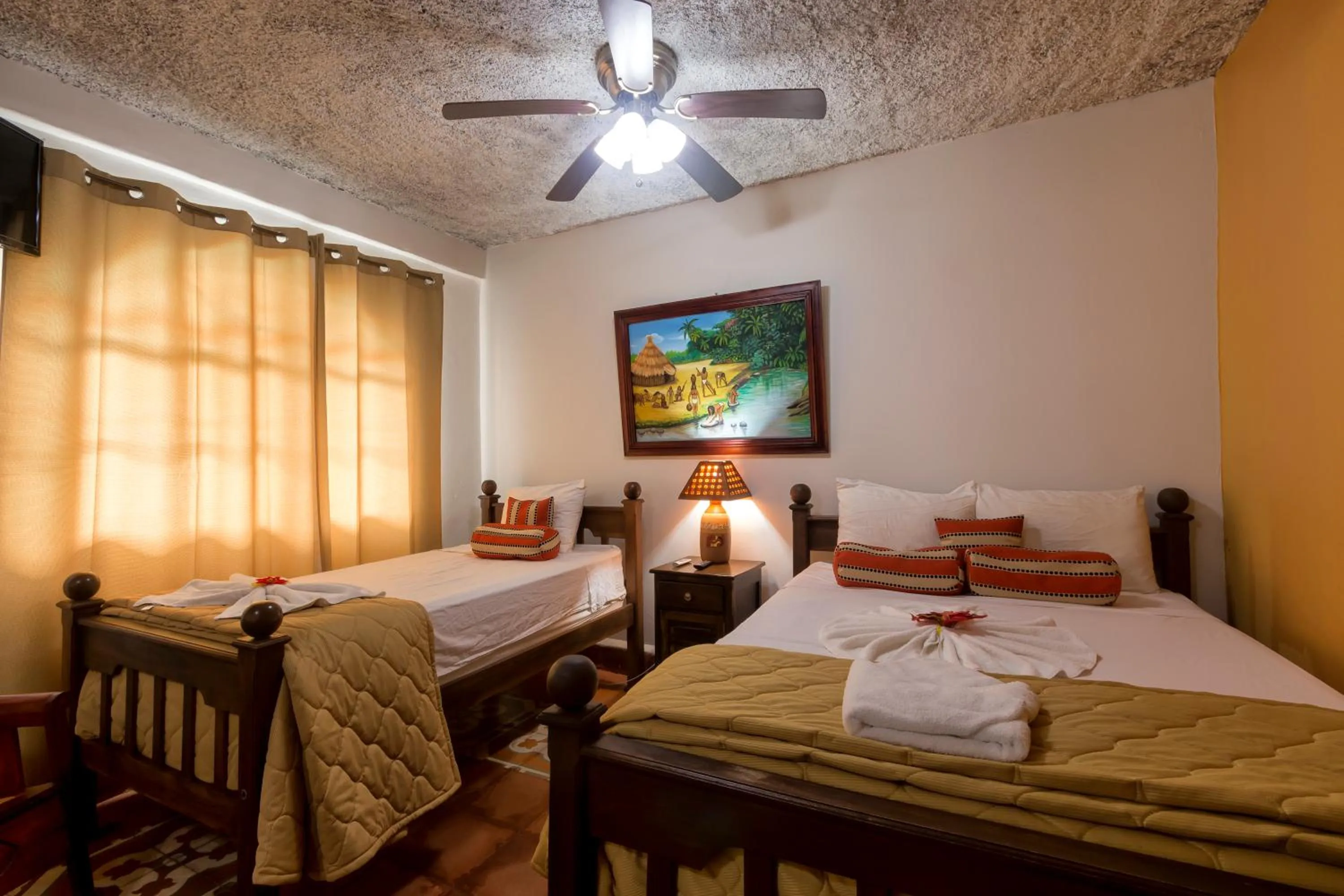 Decorative detail, Bed in Hotel Cordoba