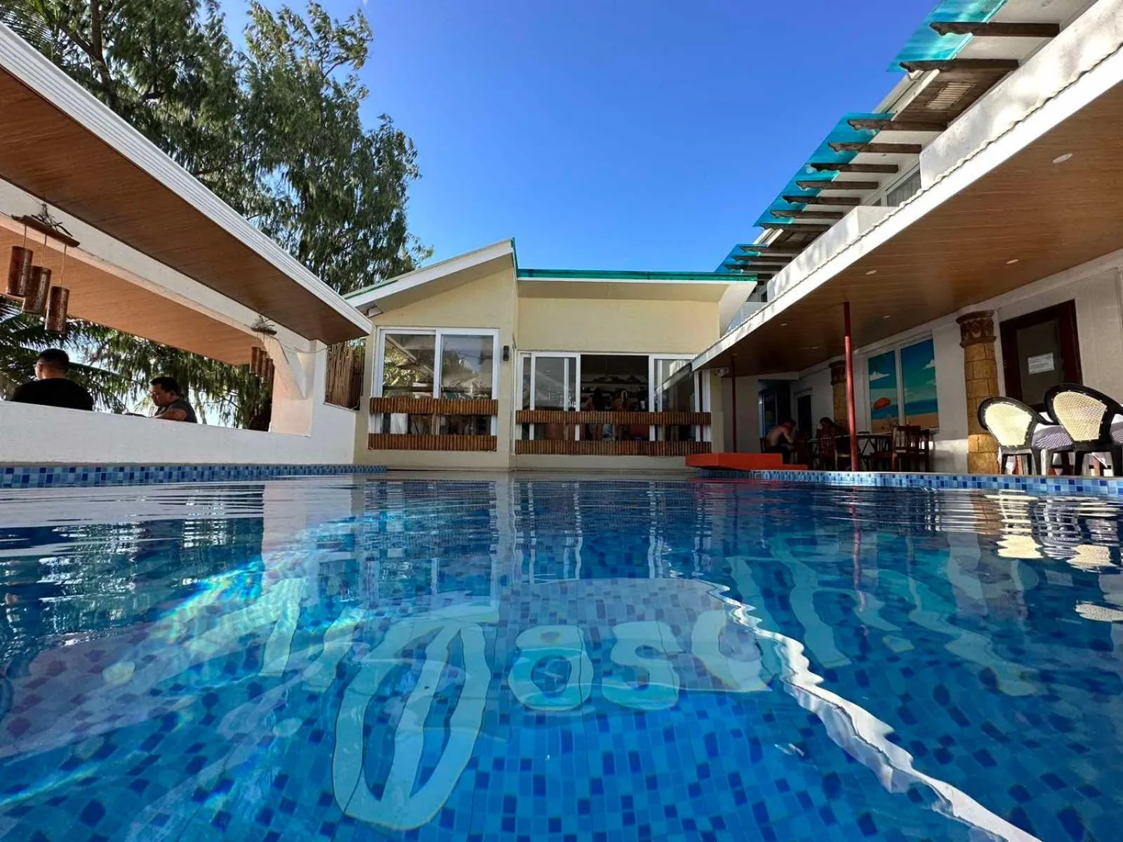 Pool view in Calypso Beach and Dive Resort