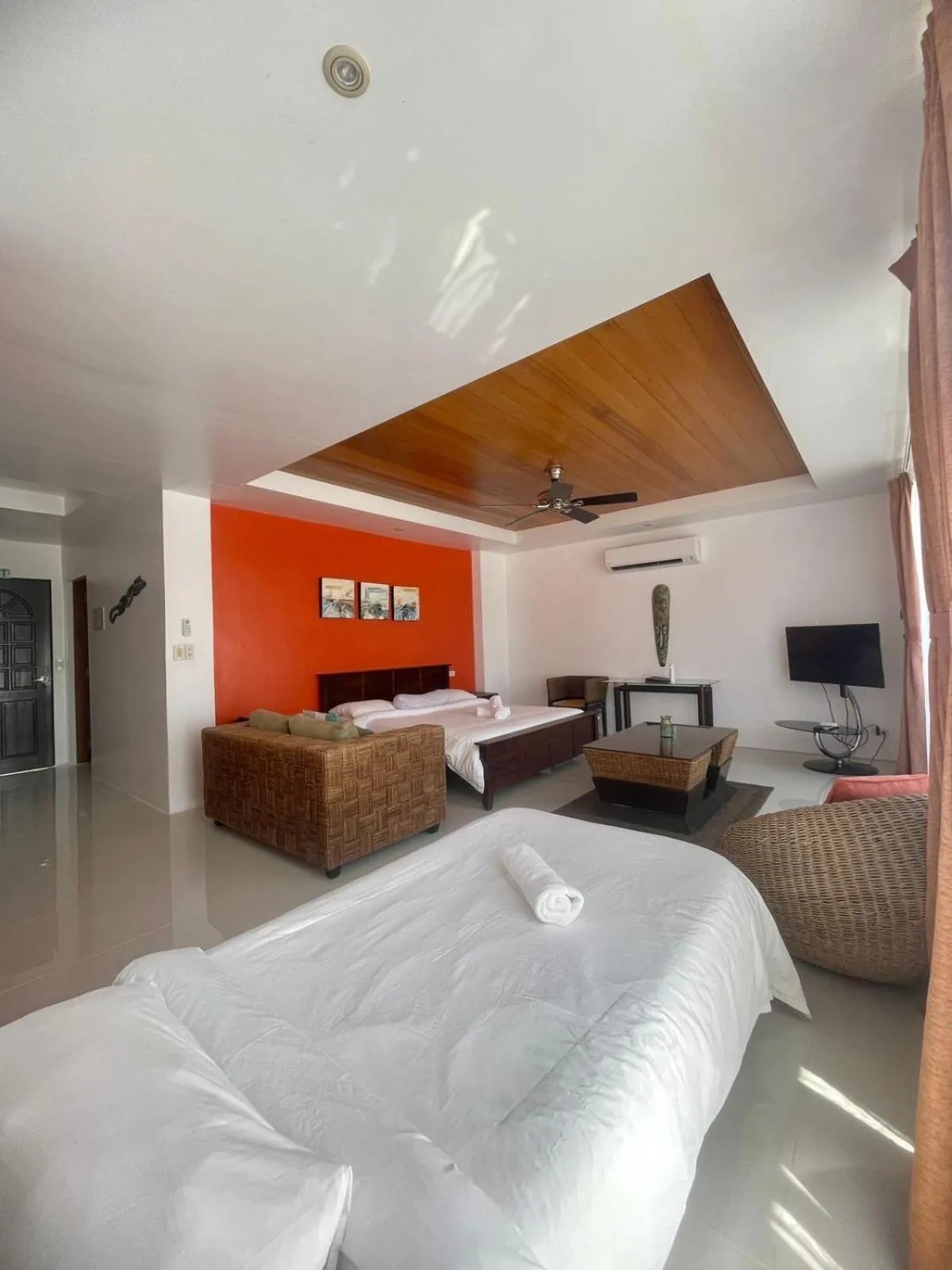 View (from property/room), Bed in Calypso Beach and Dive Resort