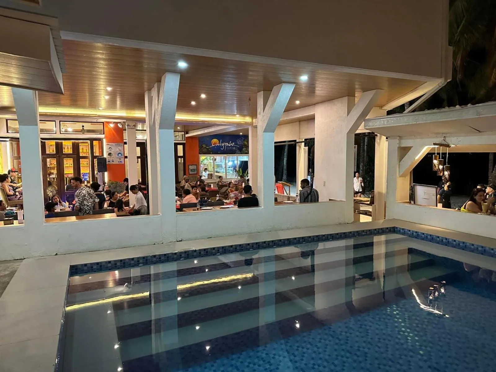 Pool view in Calypso Beach and Dive Resort