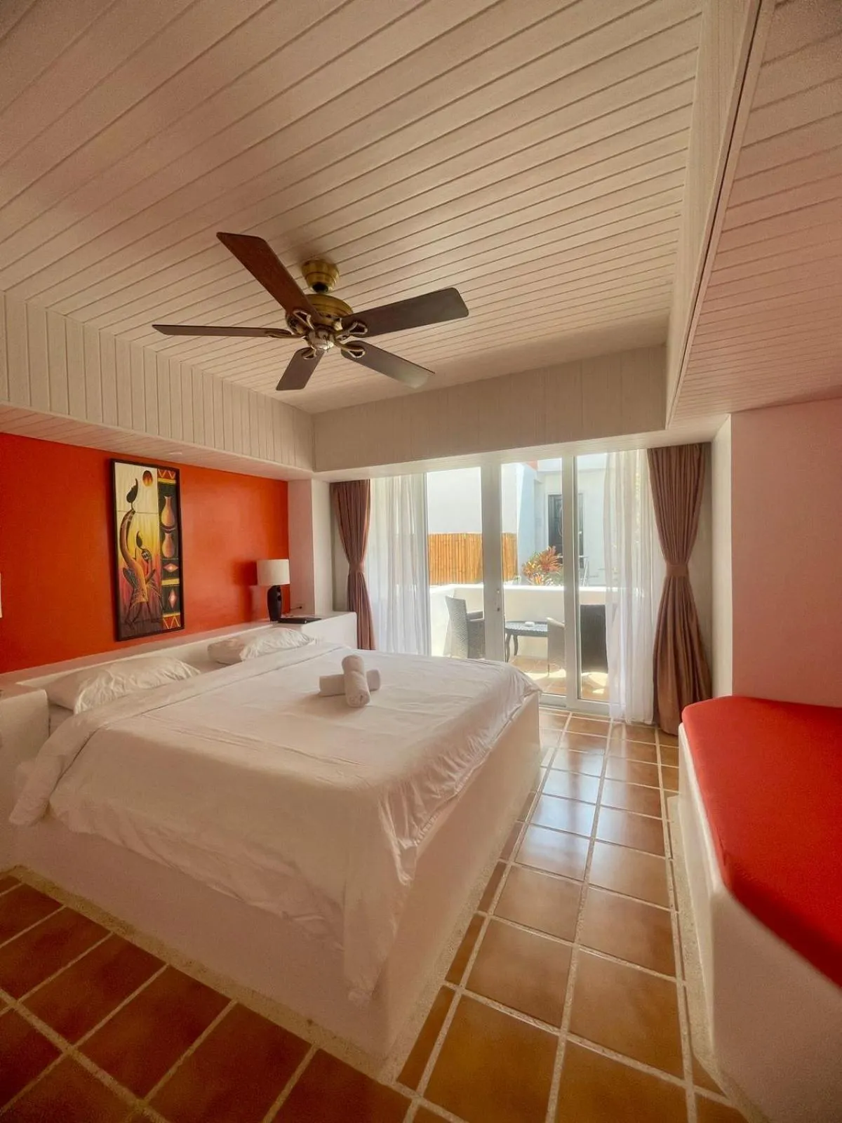 View (from property/room), Bed in Calypso Beach and Dive Resort