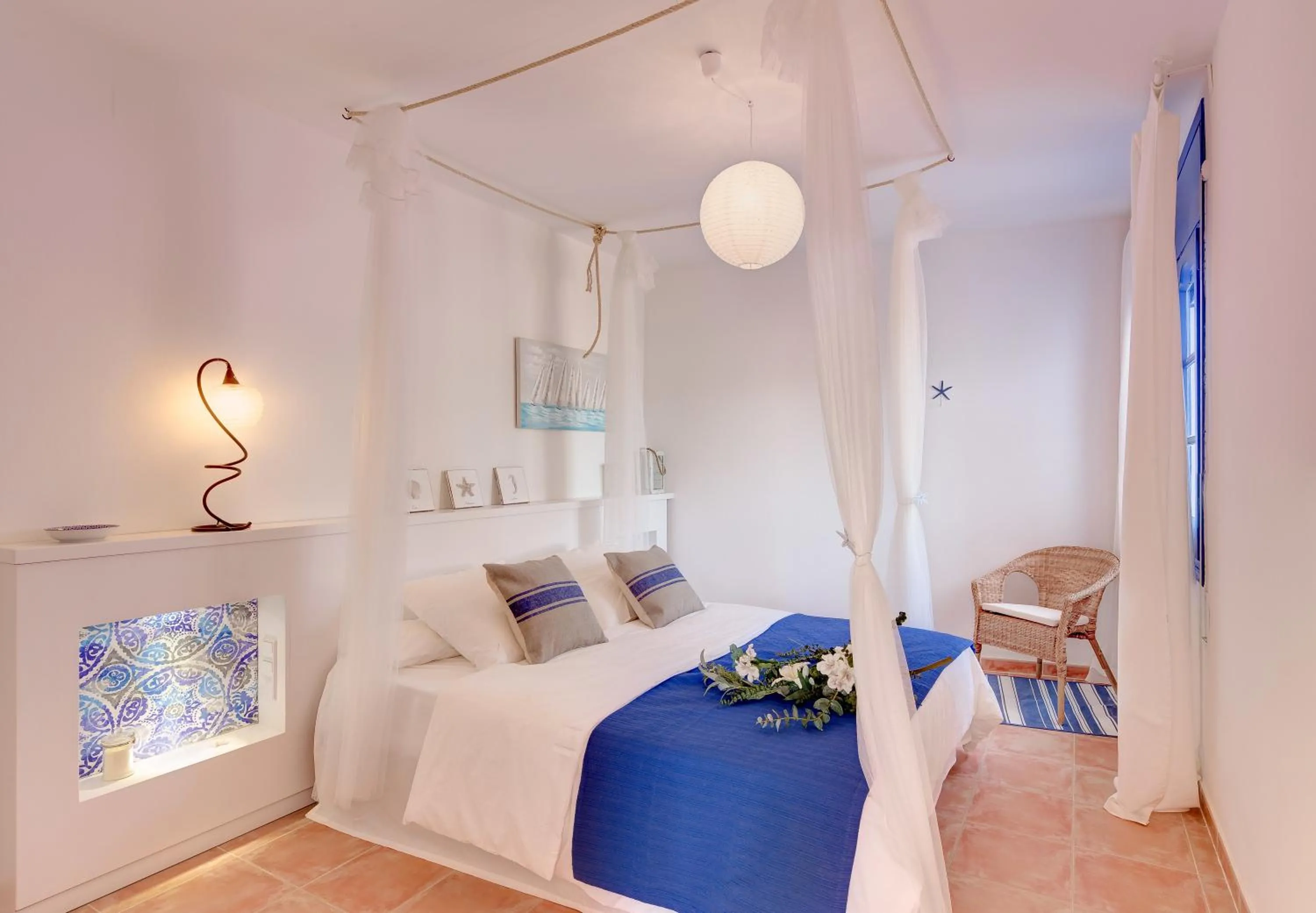 Bed in Blue Home