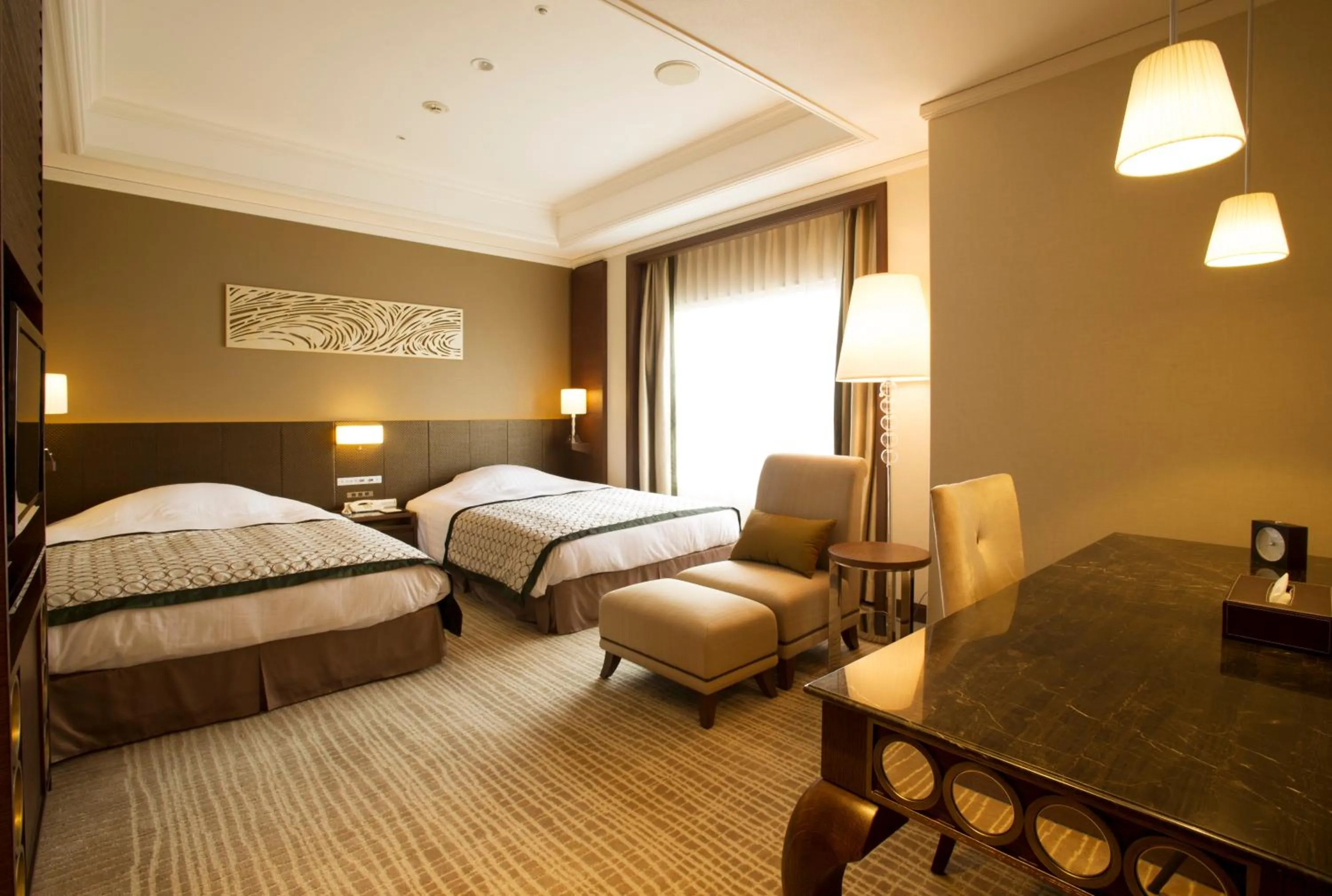 Bed in JR Hotel Clement Tokushima