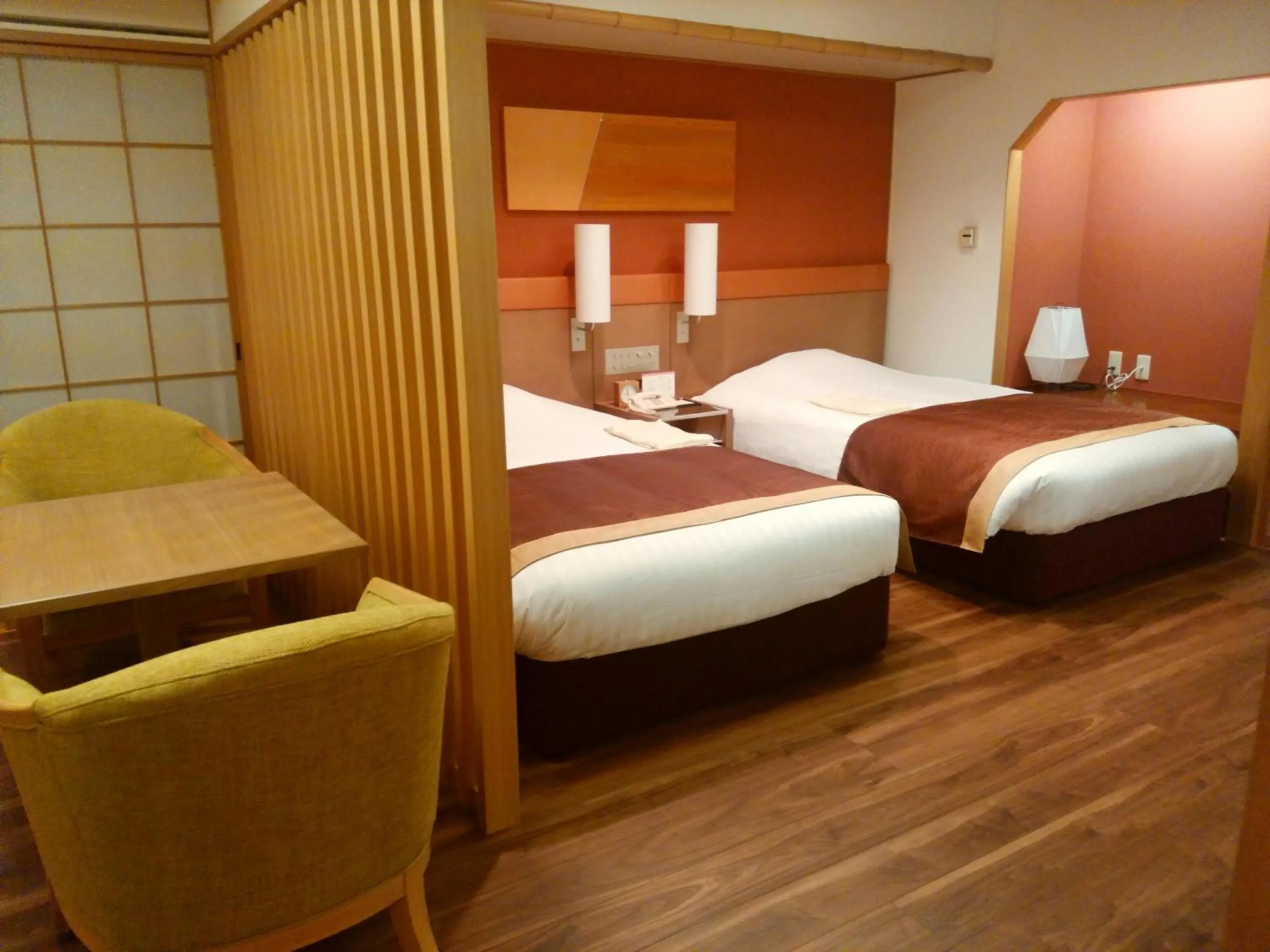Bed in JR Hotel Clement Tokushima