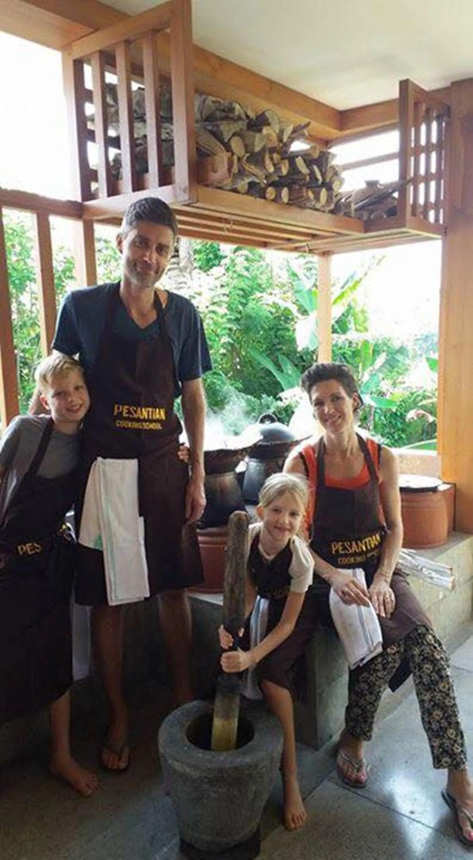 Family in Pesantian Villa and Warung