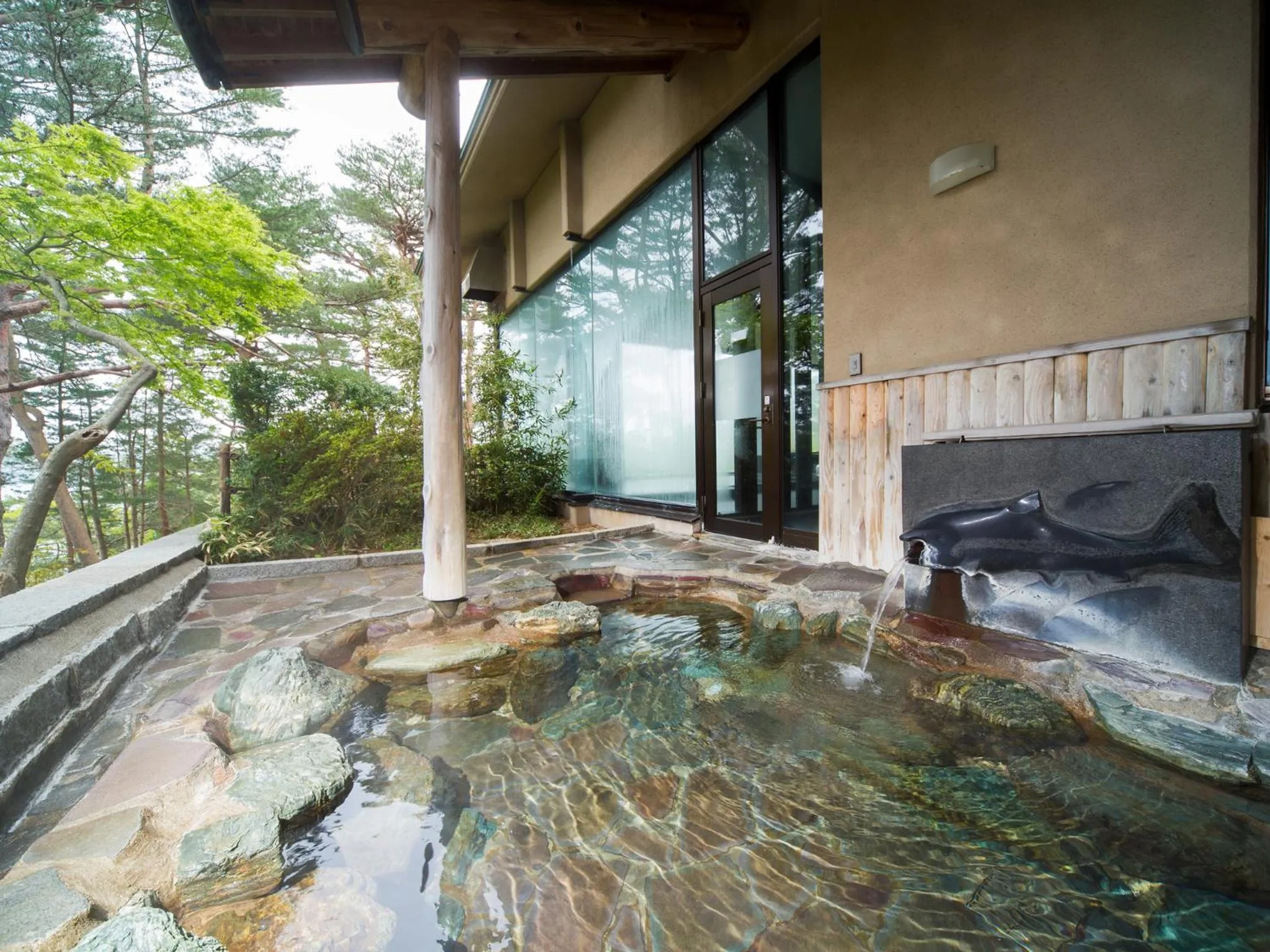 Open Air Bath in Jodogahama Park Hotel