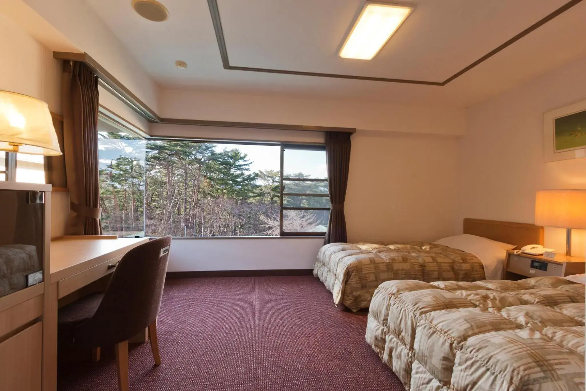 Bed in Jodogahama Park Hotel Bed in Jodogahama Park Hotel