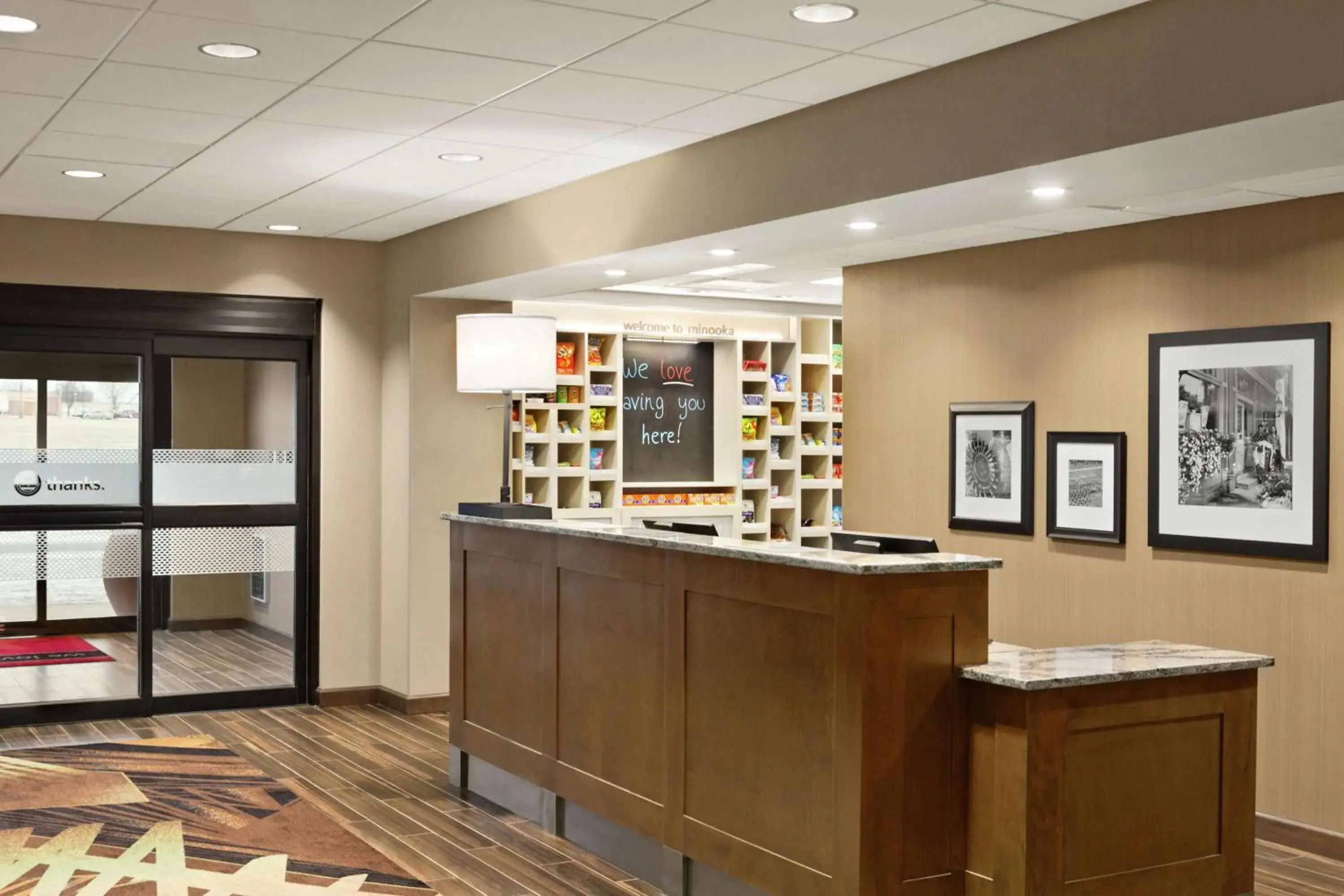 Lobby or reception in Hampton Inn & Suites Minooka Lobby or reception in Hampton Inn & Suites Minooka