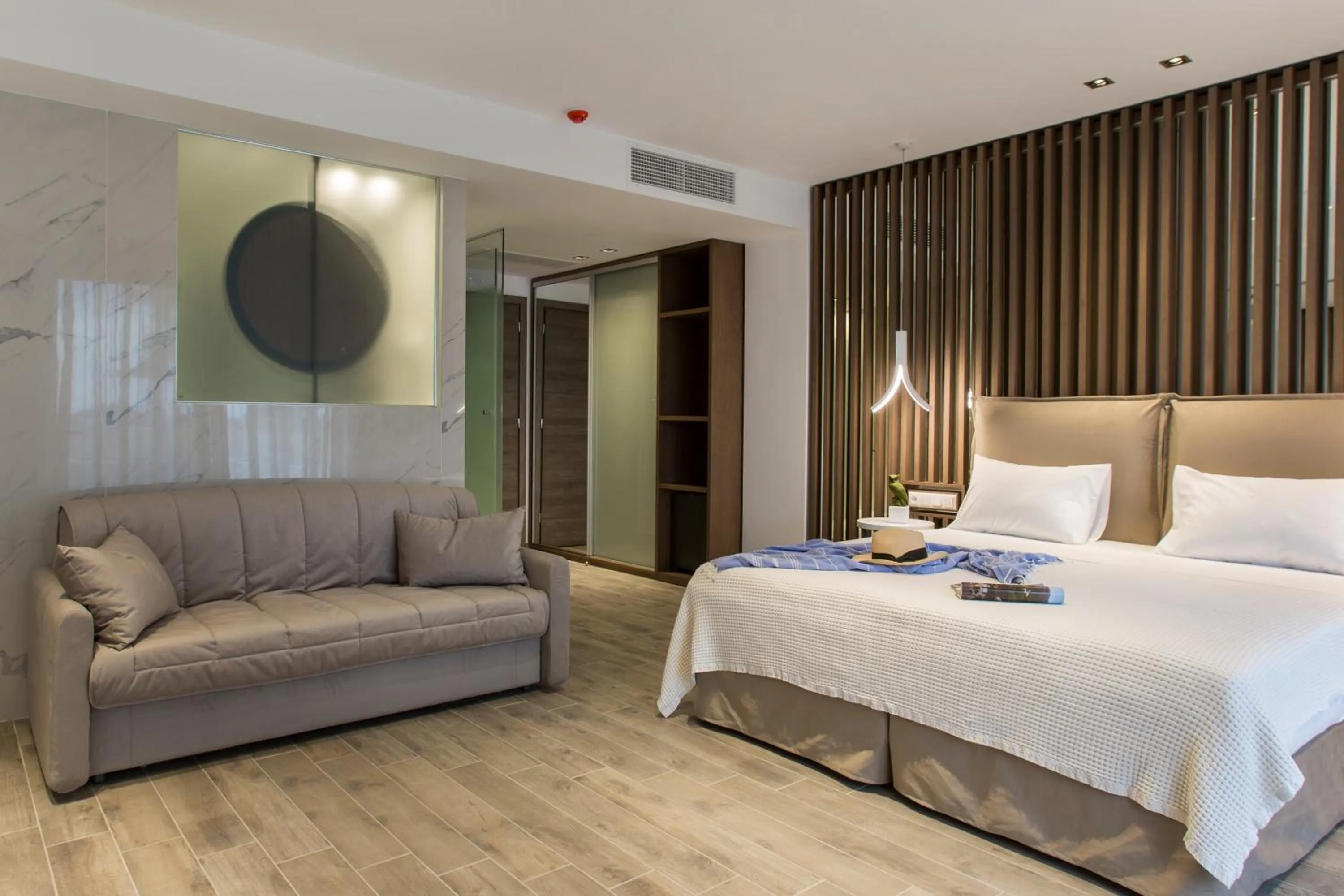 Photo of the whole room, Bed in Olympion Sunset Halkidiki