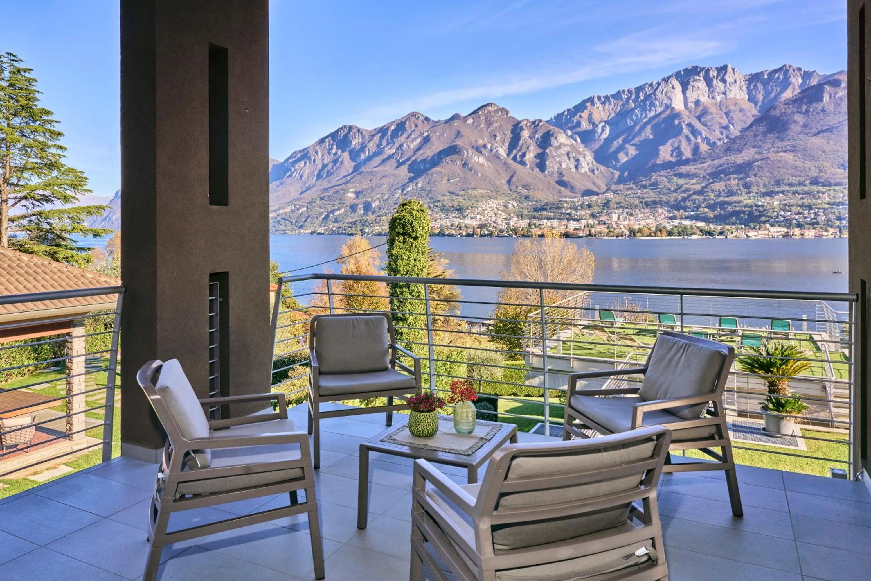 Balcony/Terrace in Bellagio Village - Holiday Apartments by the Lake - Seasonal Warm Pool and Sauna