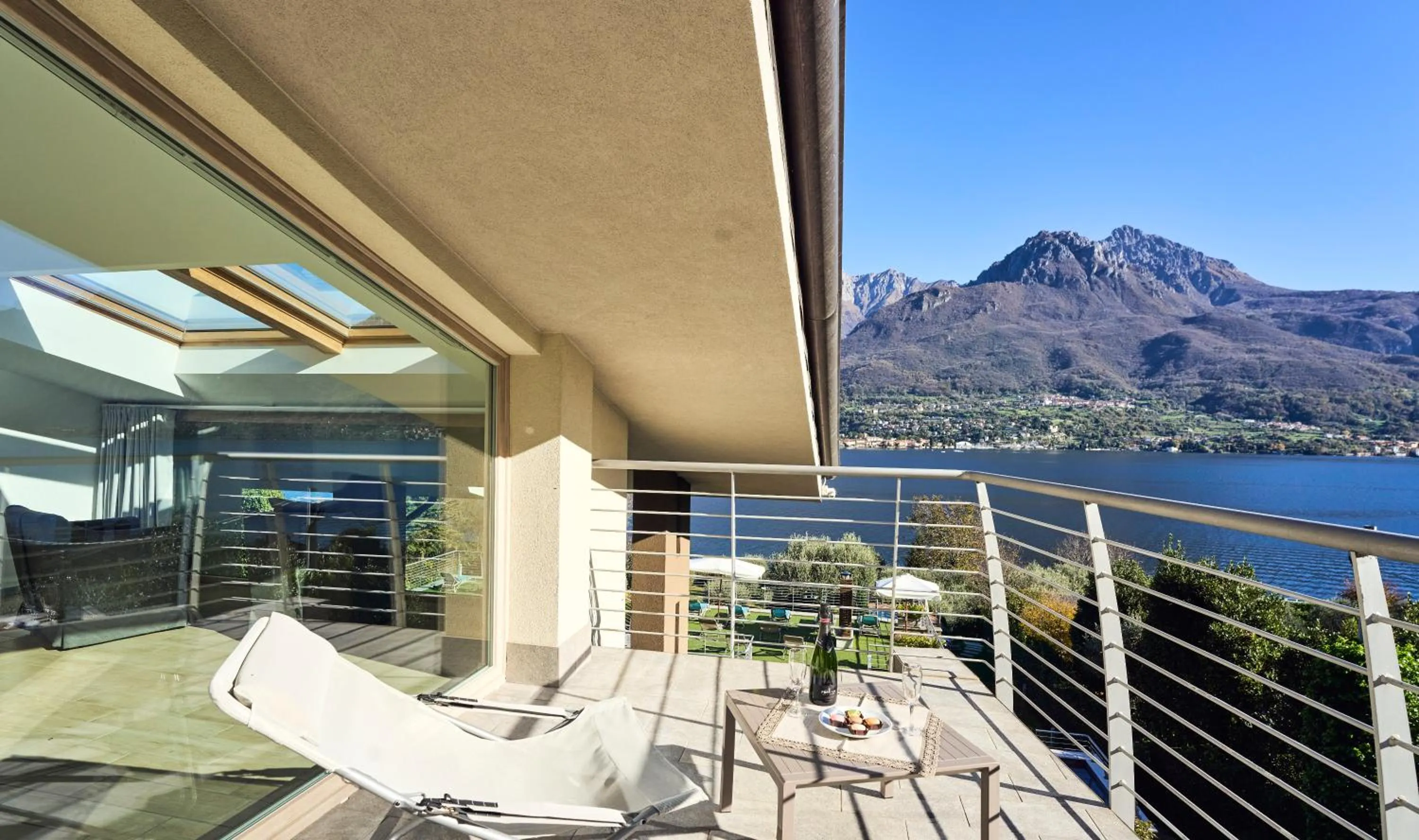 Balcony/Terrace in Bellagio Village - Holiday Apartments by the Lake - Seasonal Warm Pool and Sauna