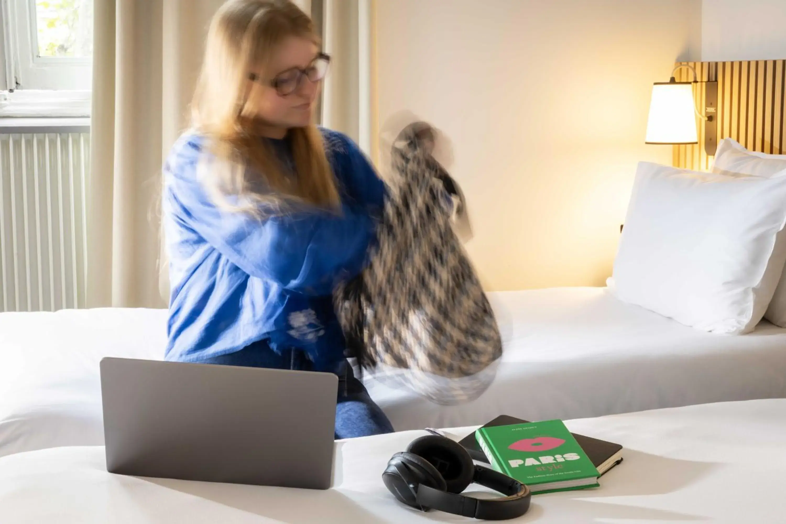 Bedroom, Bed in Hôtel Korner Châtelet Bedroom, Bed in Hôtel Korner Châtelet