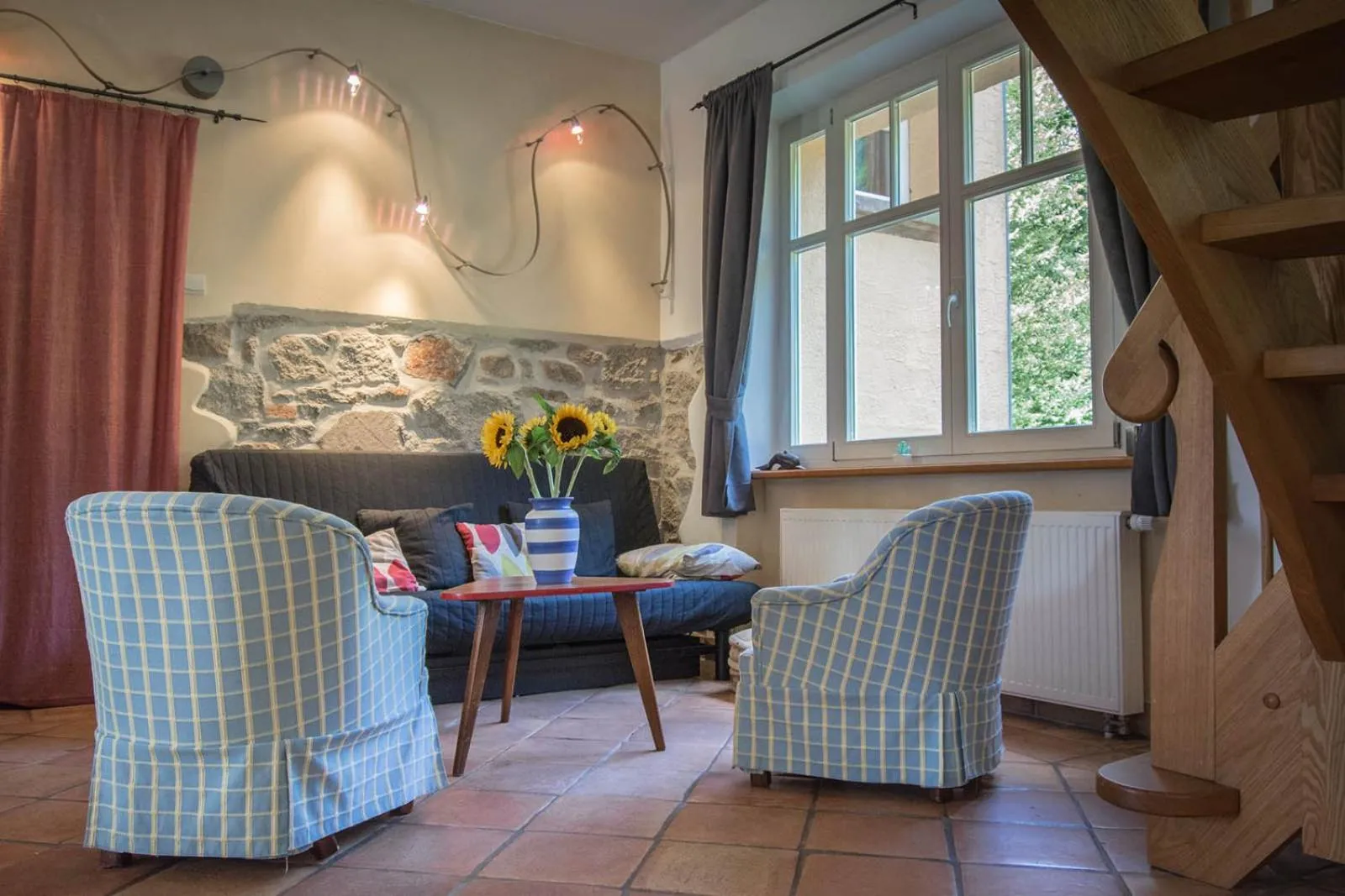 Living room in Villa Louisental - Gruppenunterkunft für Selbstversorger