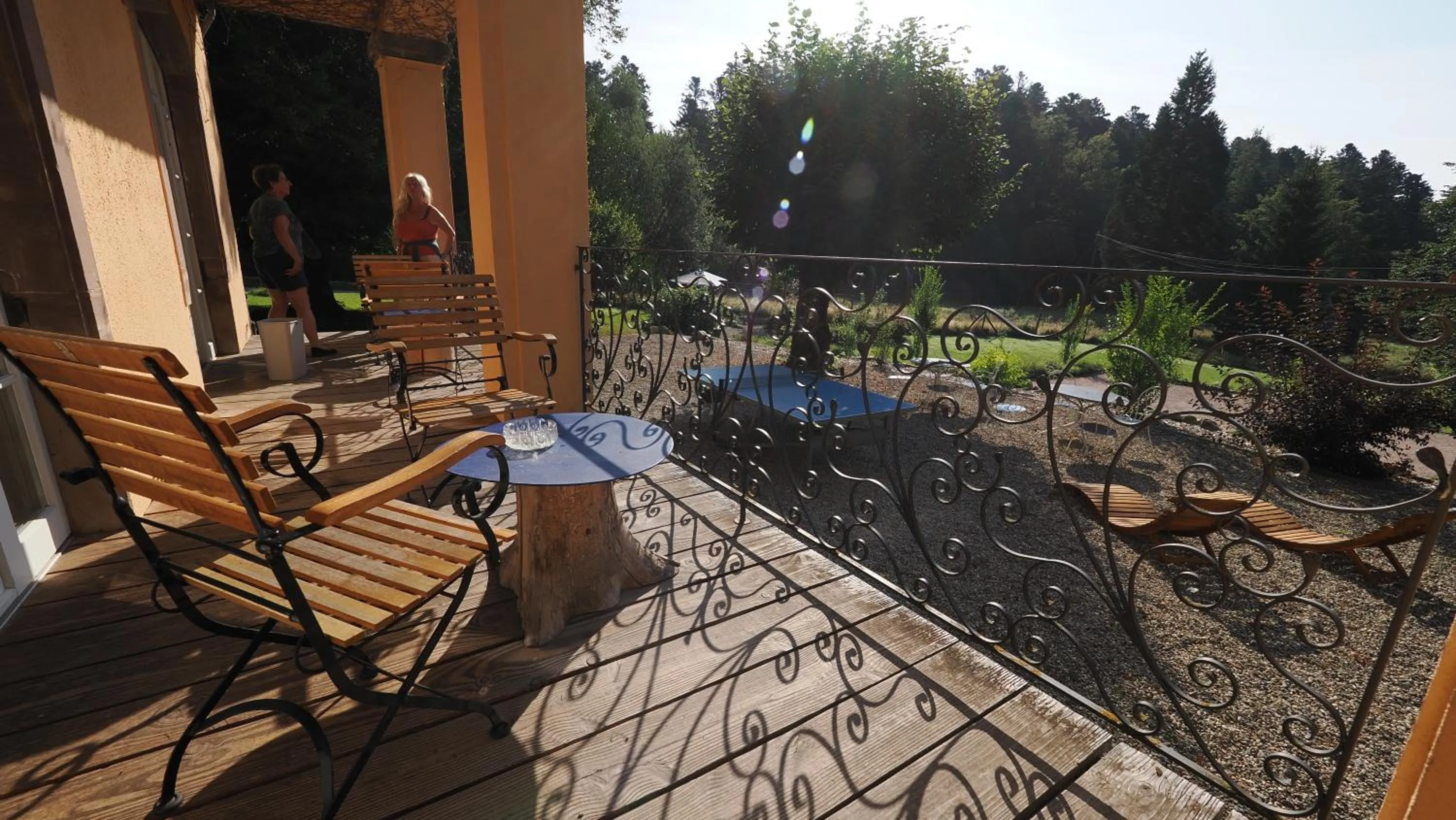 Garden view in Villa Louisental - Gruppenunterkunft für Selbstversorger