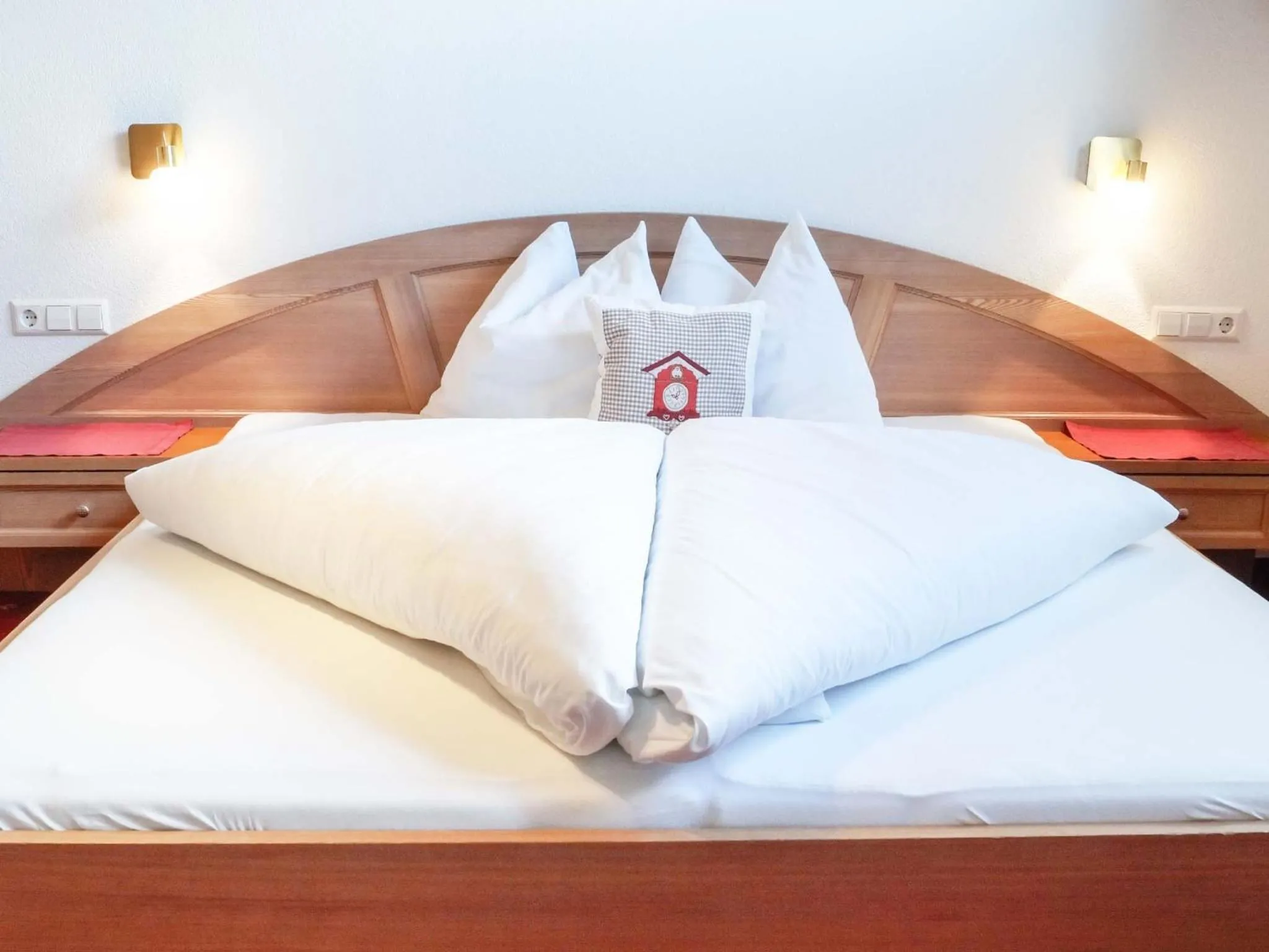 Bedroom, Bed in Pension Apartment Erna