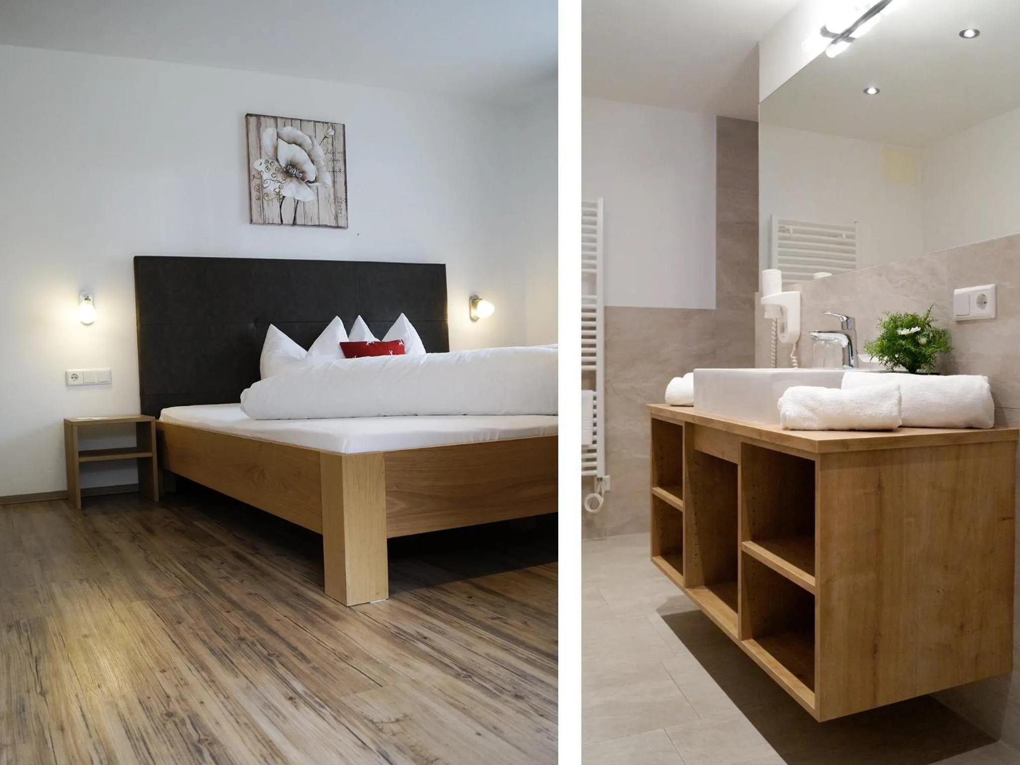 Day, Bed in Pension Apartment Erna