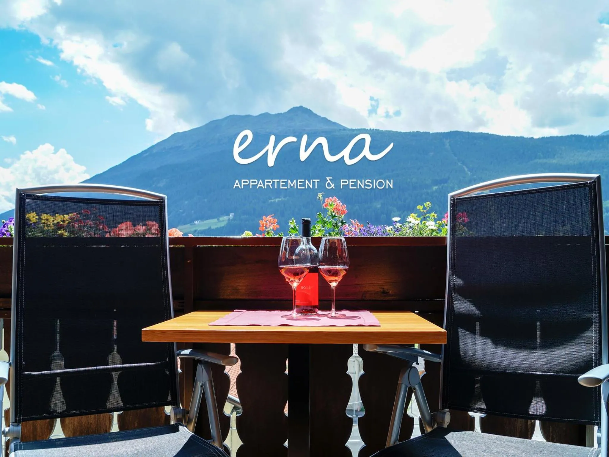 Balcony/Terrace in Pension Apartment Erna