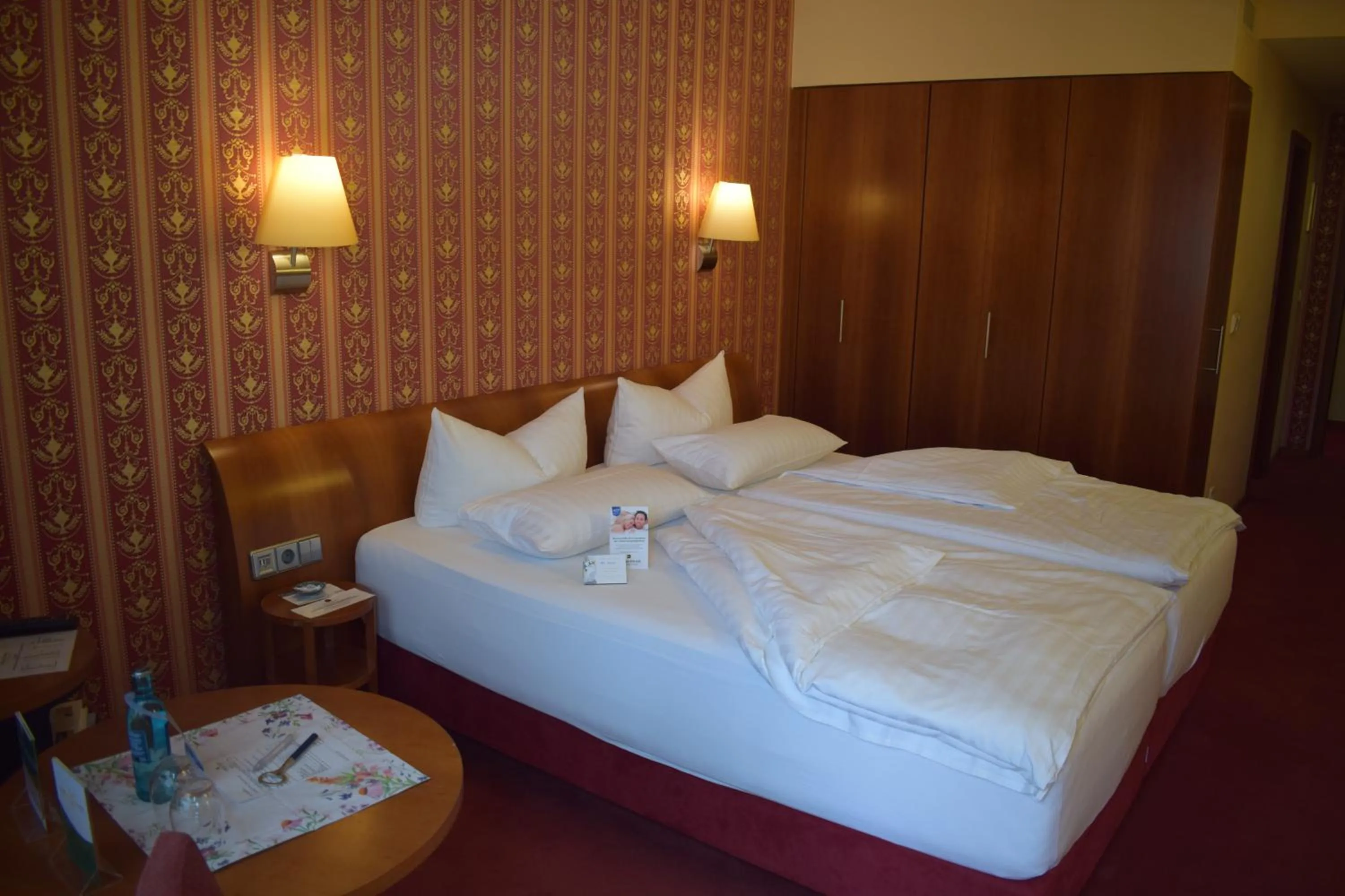 Photo of the whole room, Bed in Akzent Hotel Goldner Hirsch