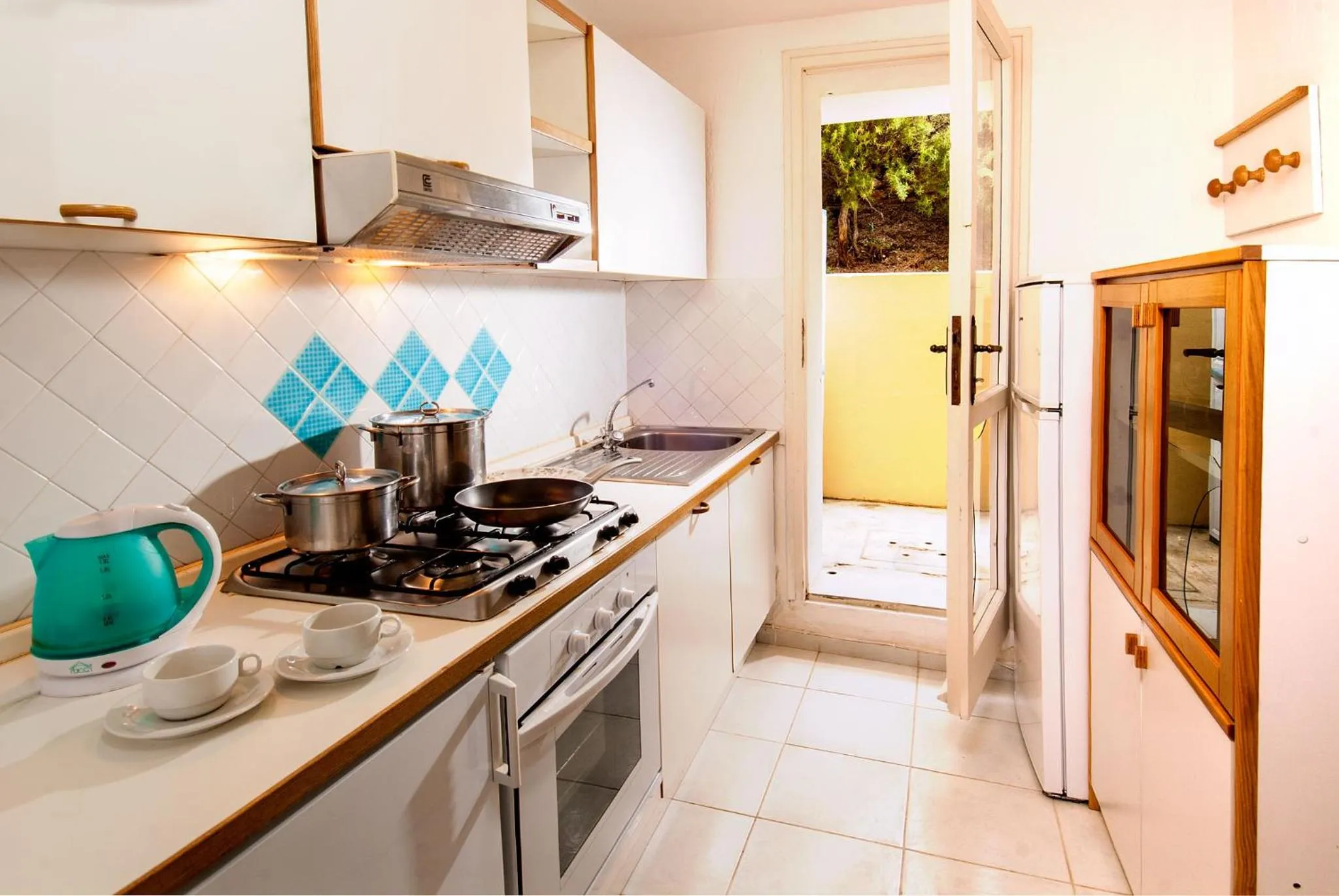 Kitchen or kitchenette in Hotel Punta Est
