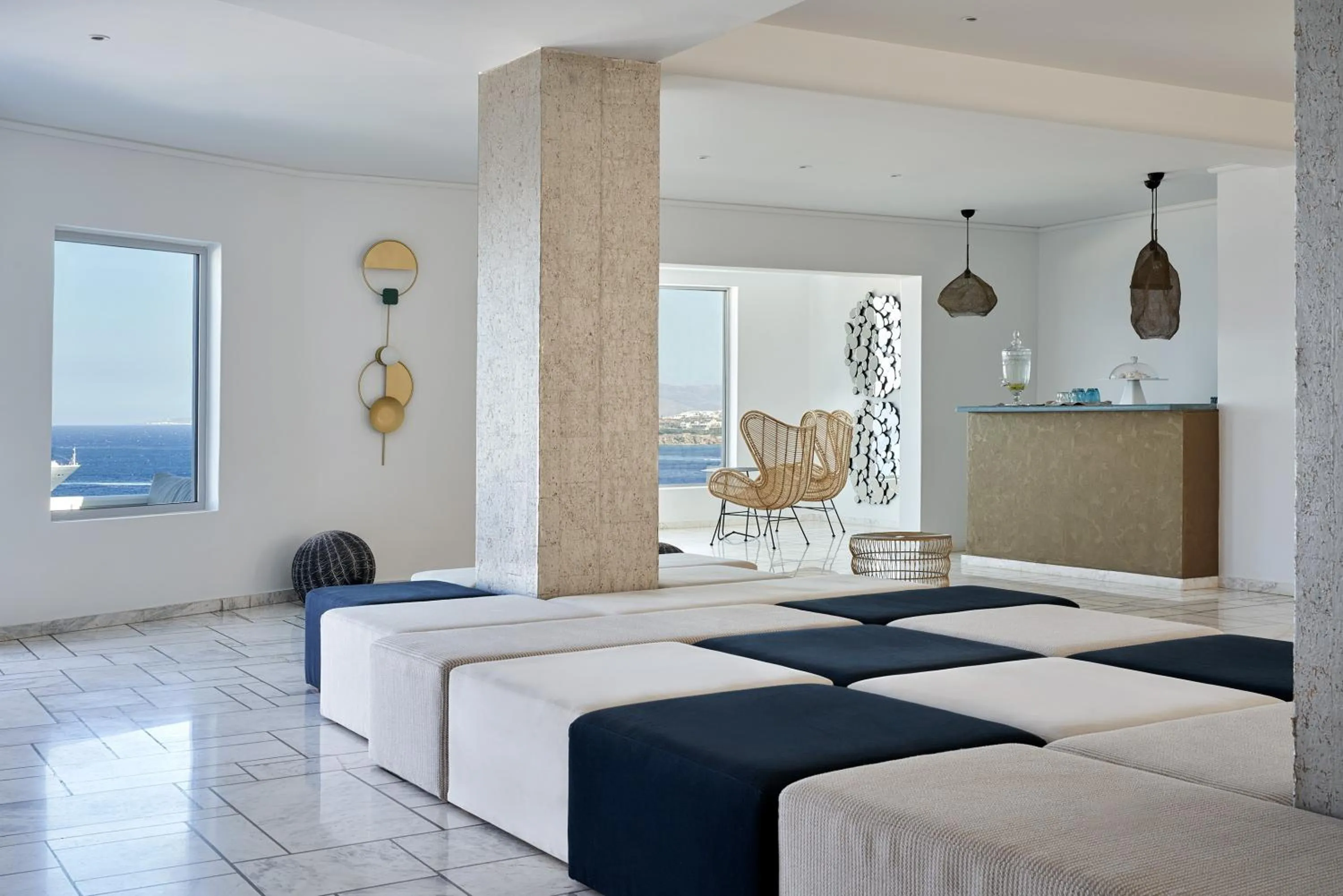 Lobby or reception, Bed in Kouros Hotel & Suites