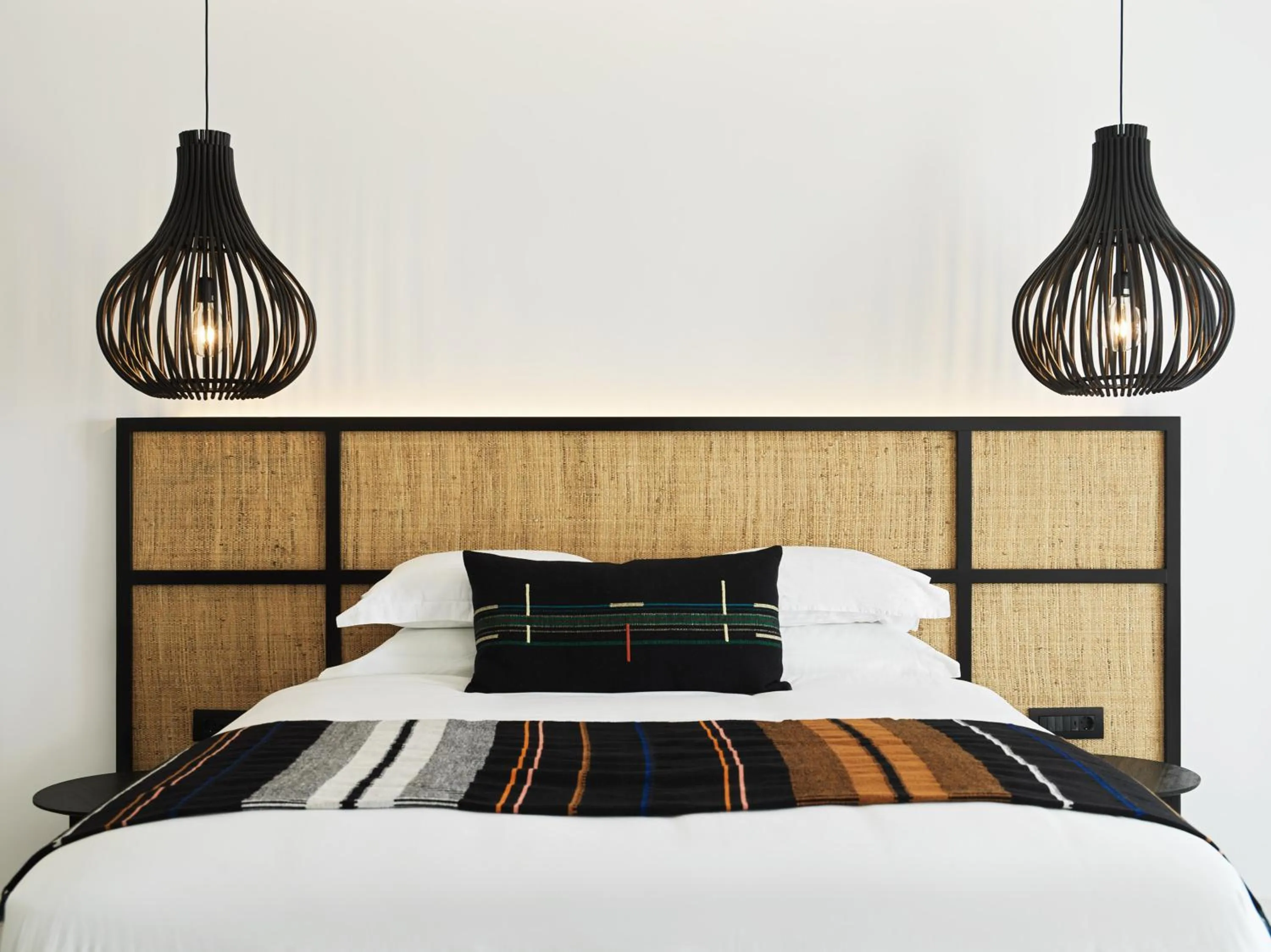 Bed in Kouros Hotel & Suites