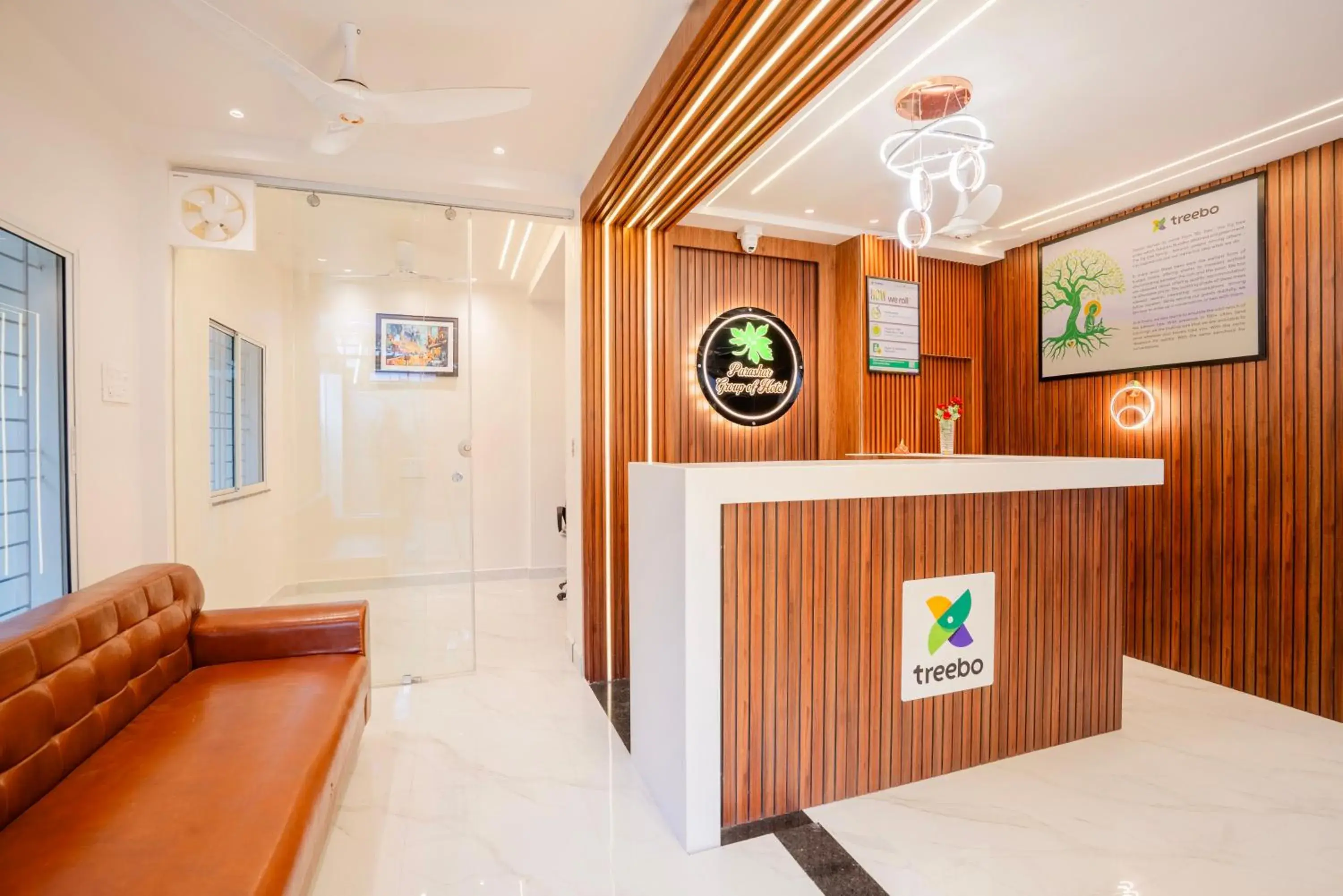Lobby or reception, Bed in Treebo Parashar Max Lobby or reception, Bed in Treebo Parashar Max