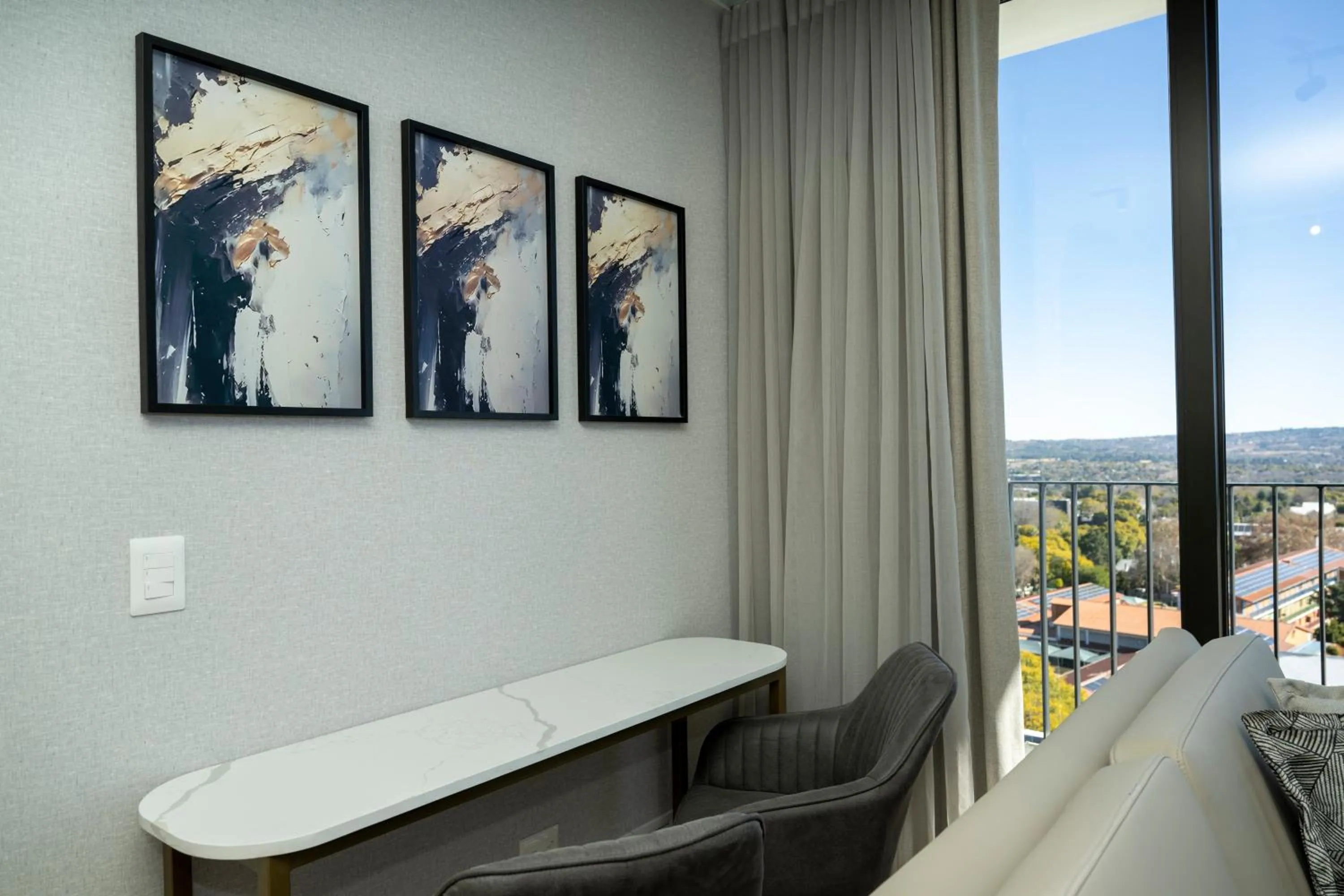 Seating area in One Rosebank Executive Apartment Hotel
