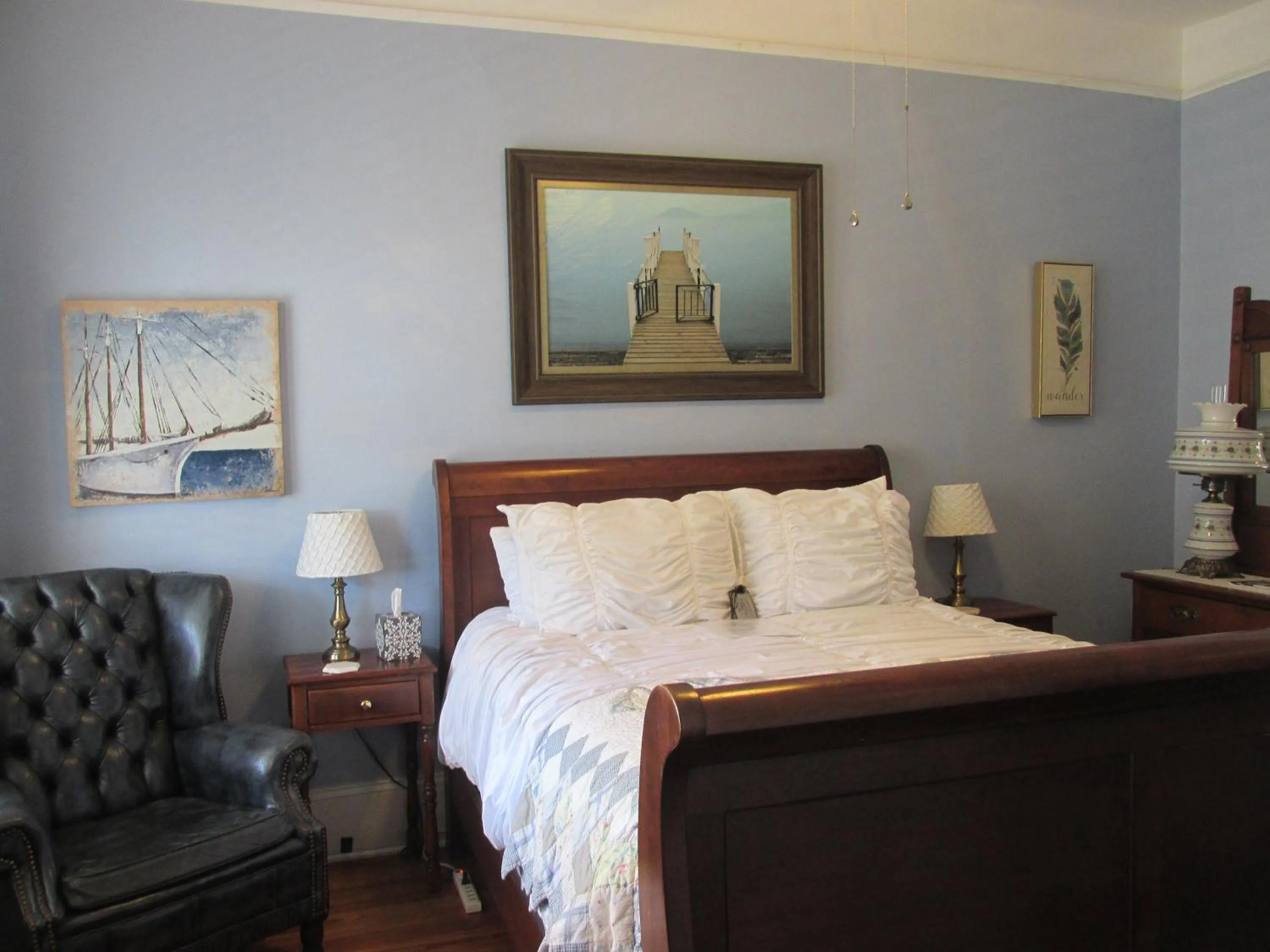 Bed in The Charleston Inn Hendersonville NC