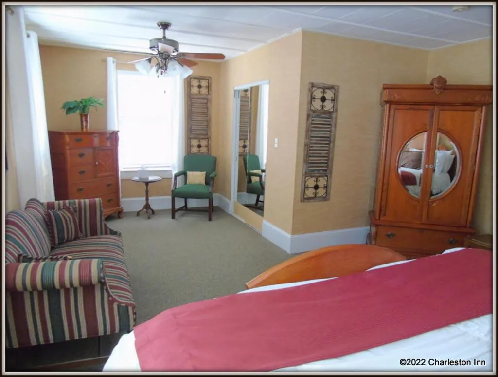 Seating area in The Charleston Inn Hendersonville NC