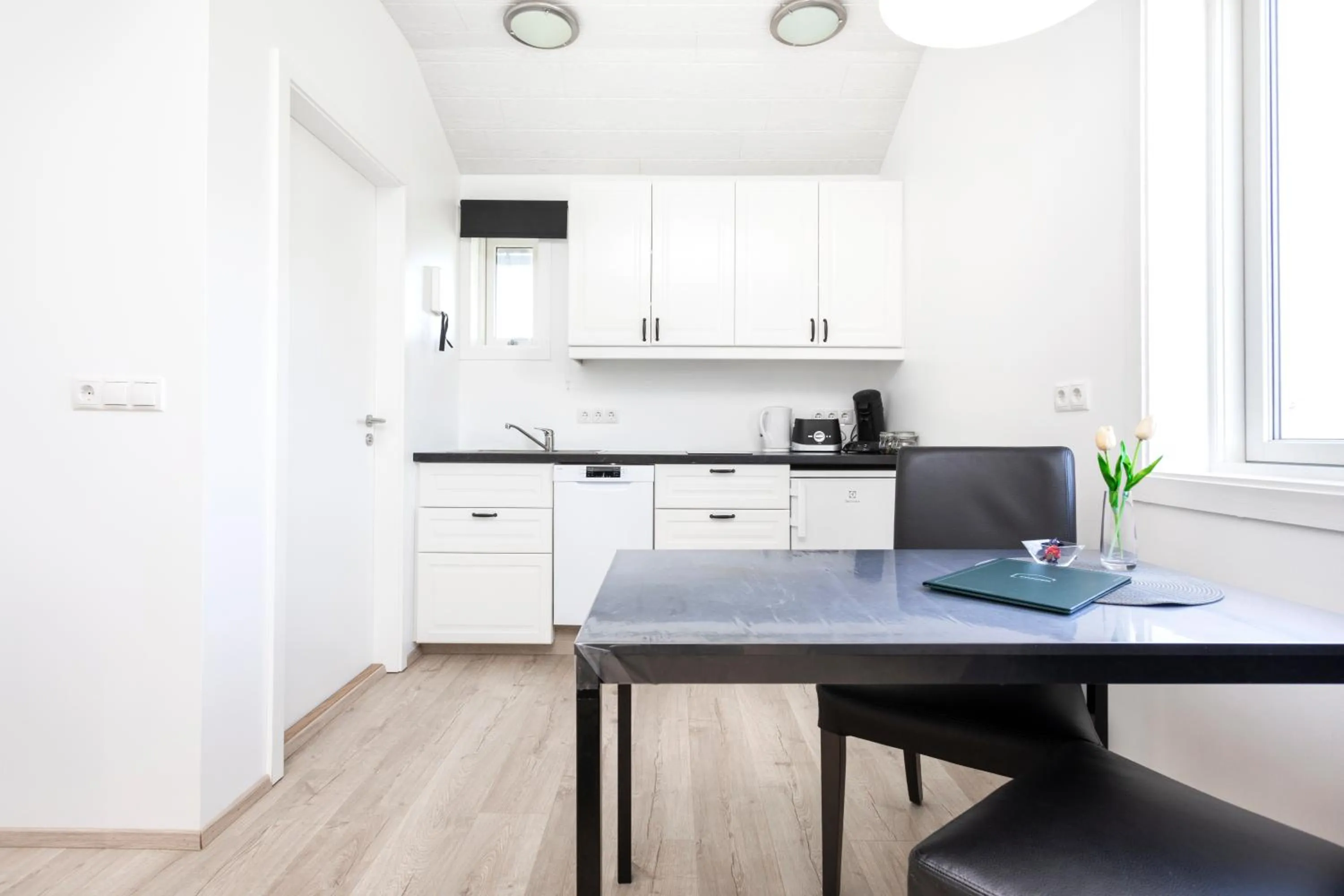 Kitchen or kitchenette in Hvammból Guesthouse