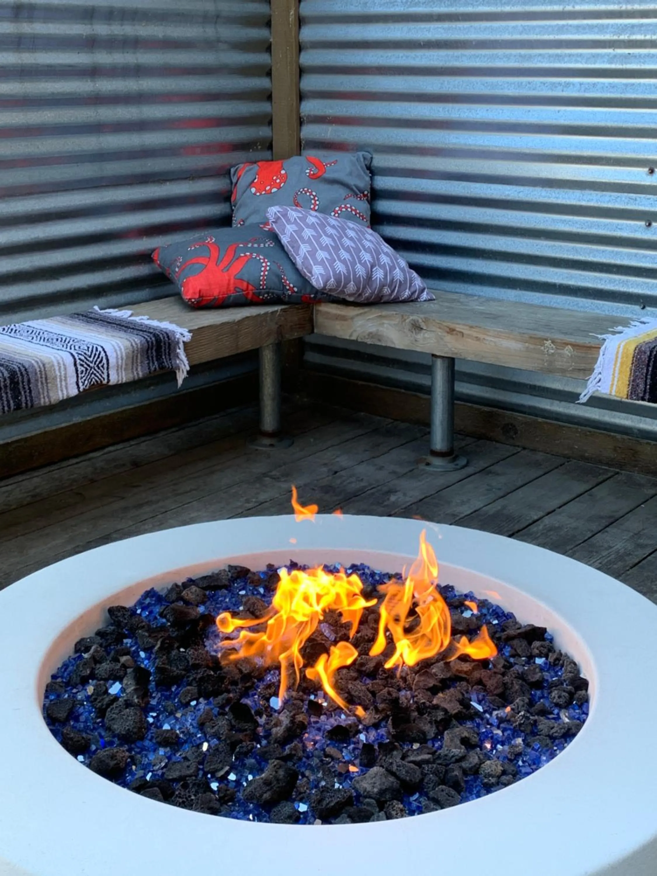 fireplace in Ashore Hotel