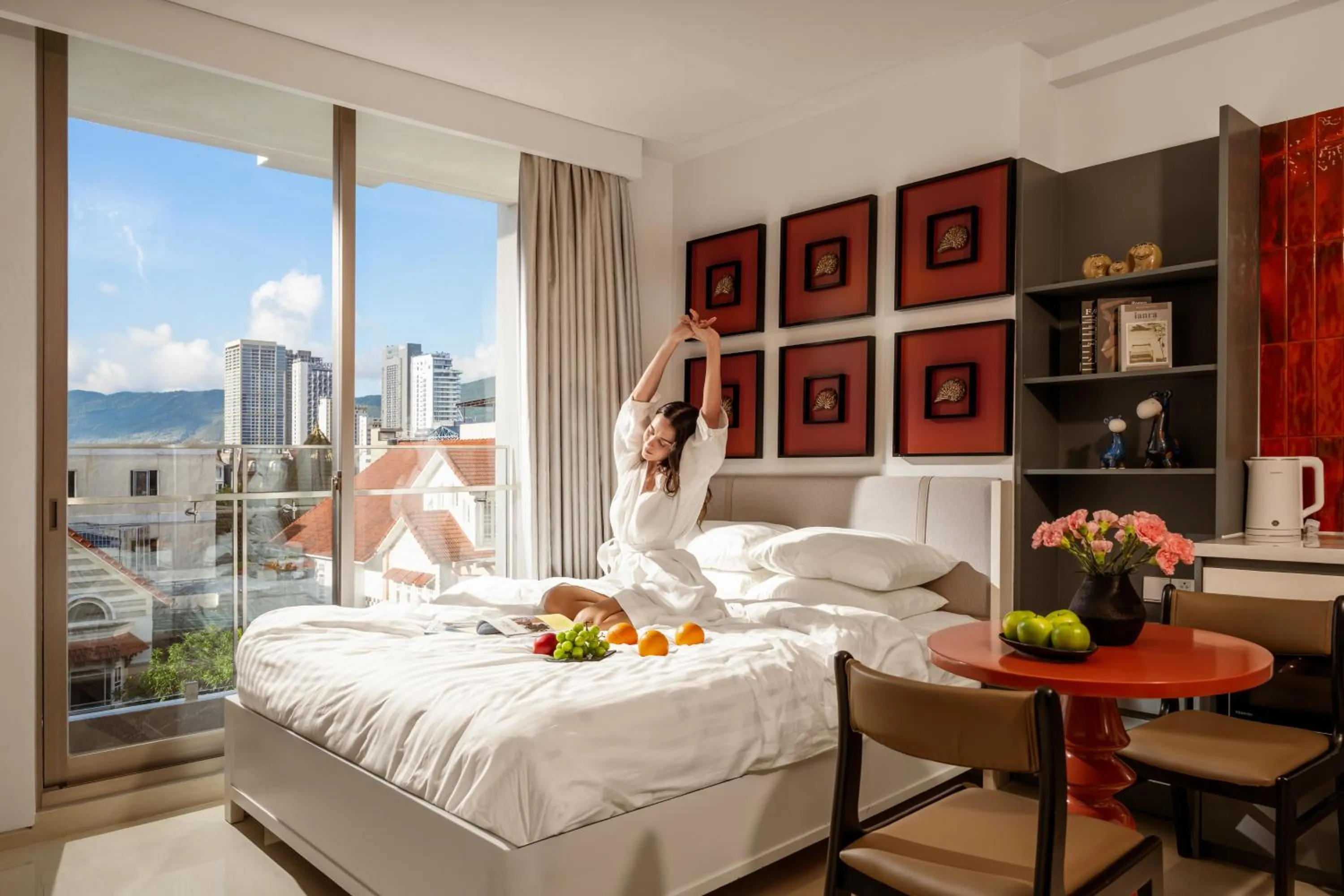 Bed in Amber Bay Hotel & Suites Da Nang