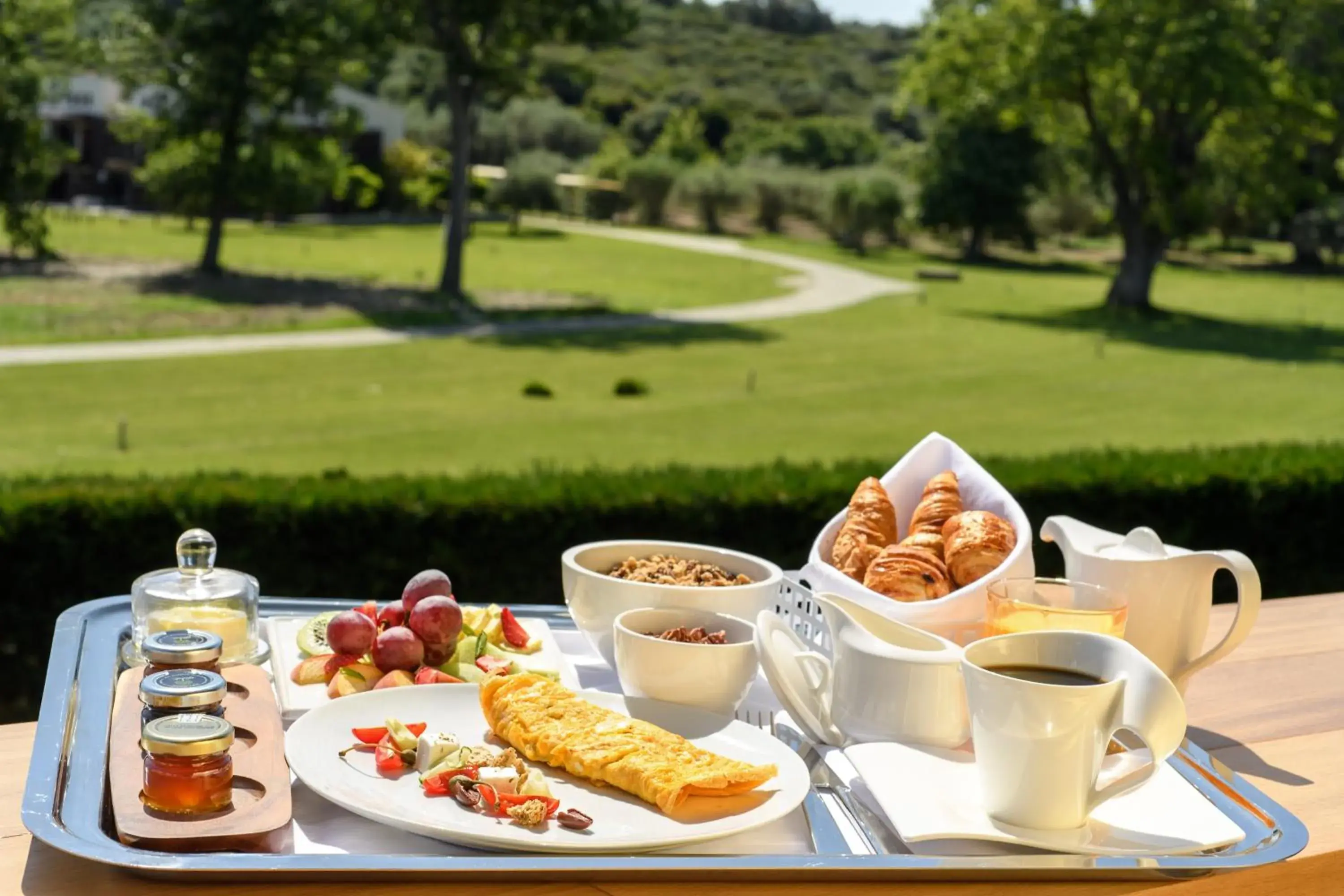 Breakfast in Avaton Luxury Beach Resort - Relais & Chateaux Breakfast in Avaton Luxury Beach Resort - Relais & Chateaux