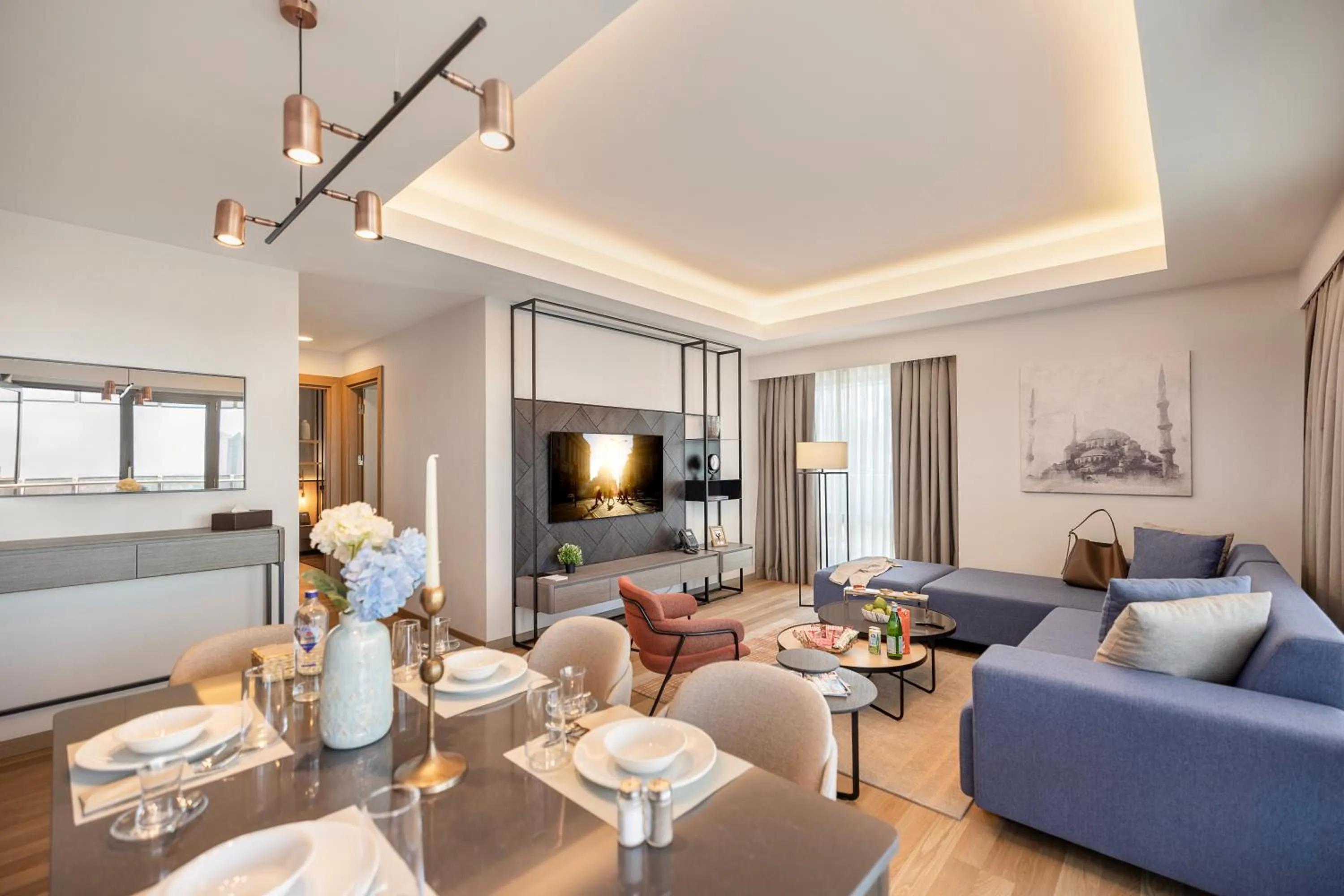 Living room in Citadines Maslak Istanbul
