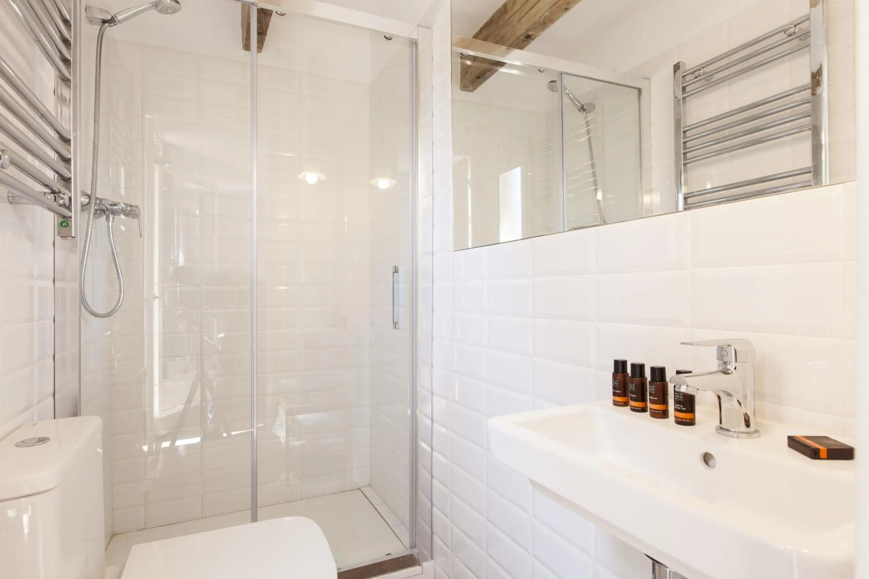 Shower in Aspasios Charming Flats