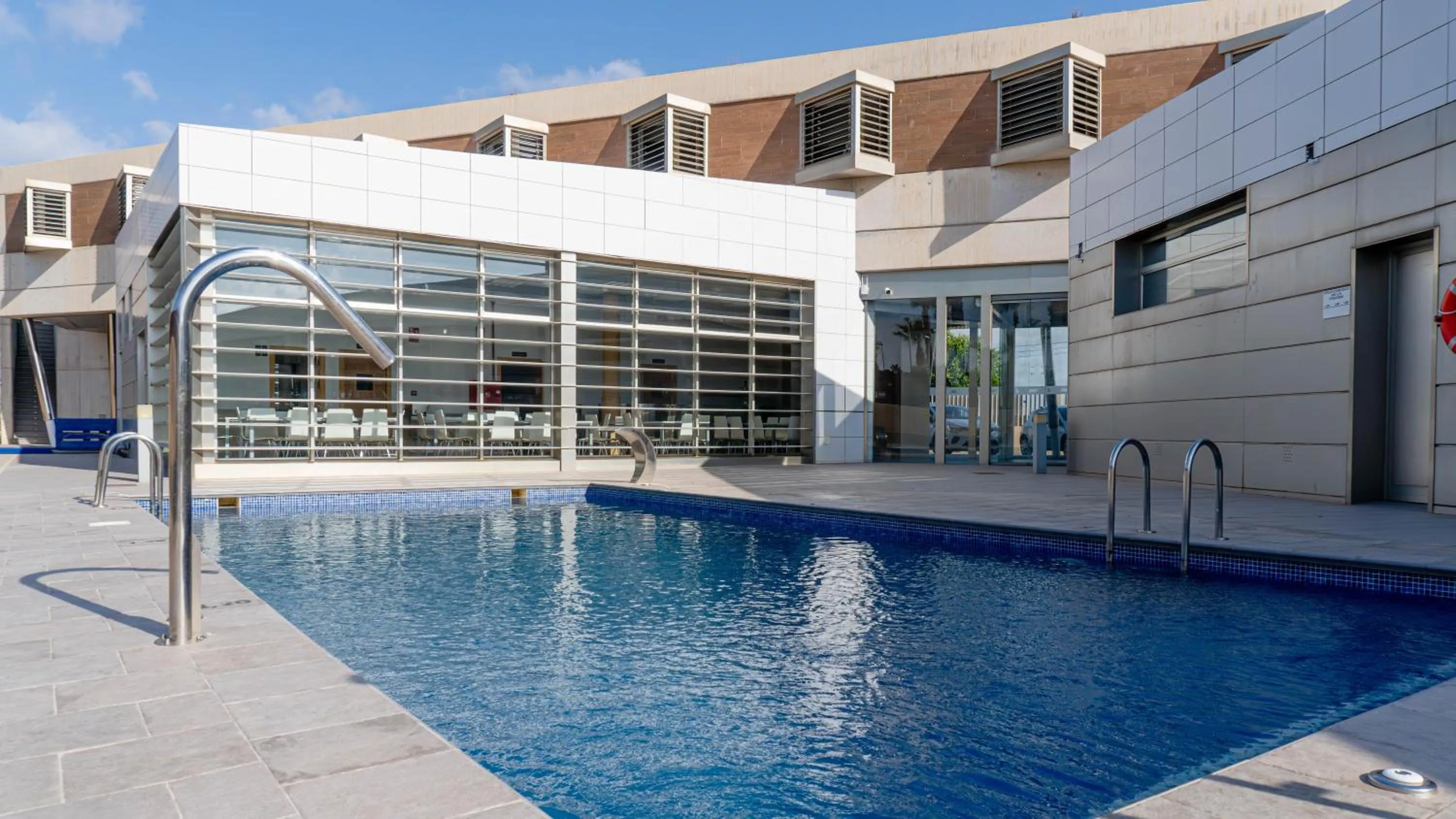Pool view in Albergue Las Salinas