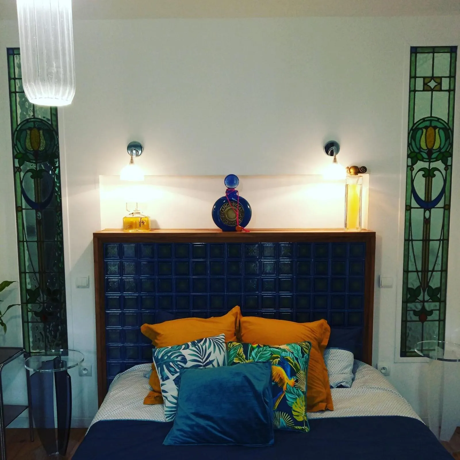 Bed in Chambre d'Hôtes La Grenade Bleue