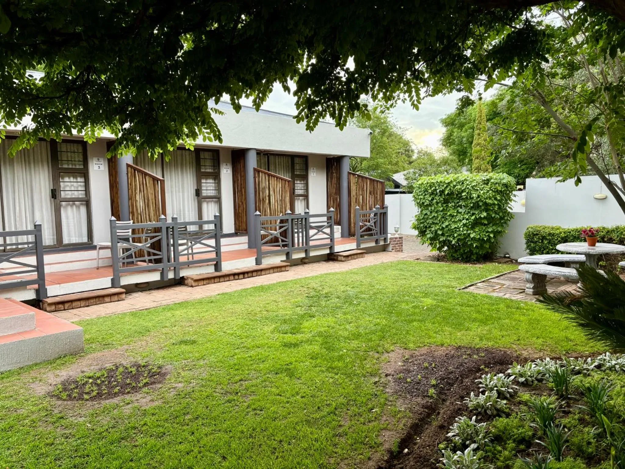 Garden view in The Suburban Guest House