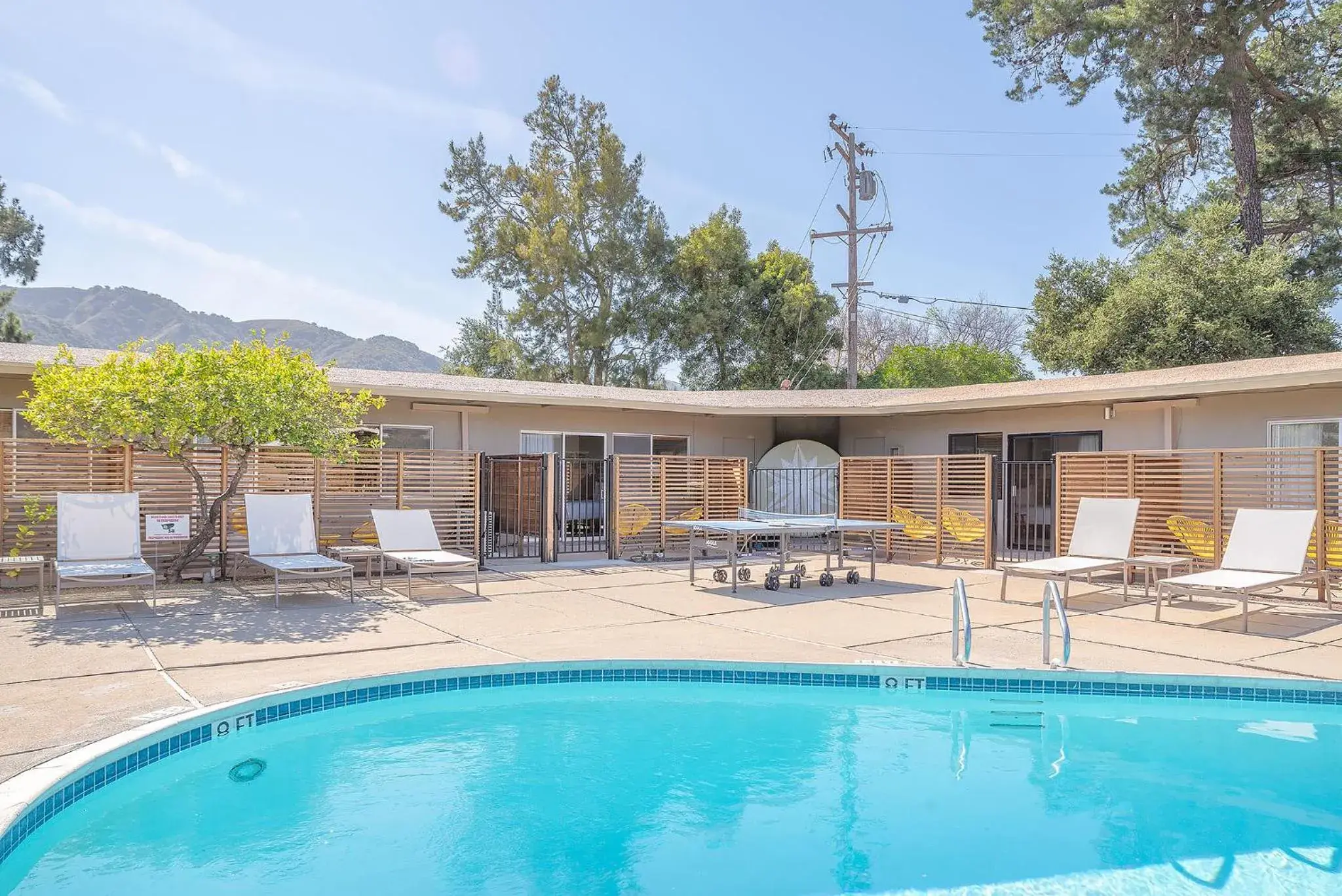 Pool view in Contenta Inn Pool view in Contenta Inn