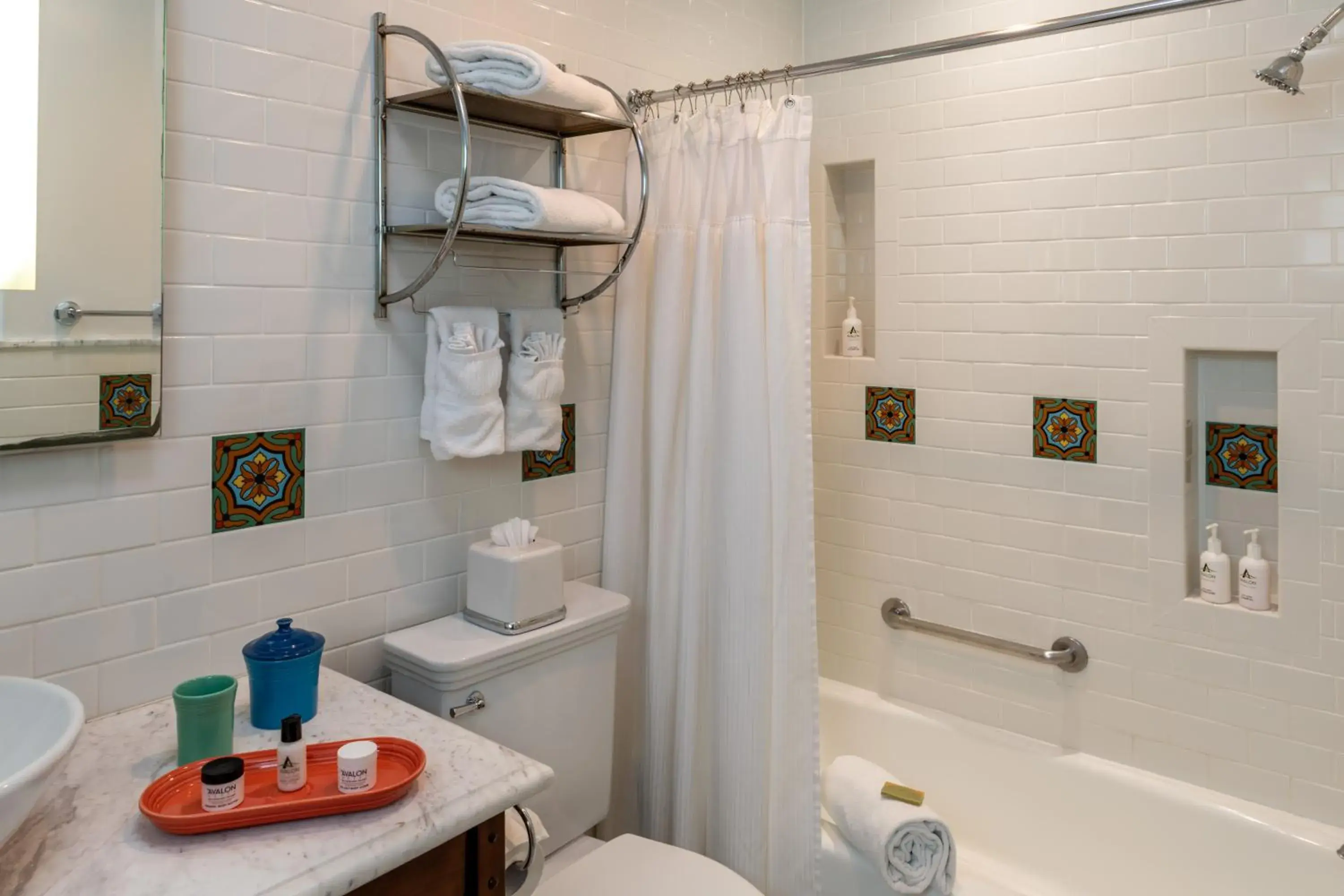 Shower, Bathroom in The Avalon Hotel in Catalina Island